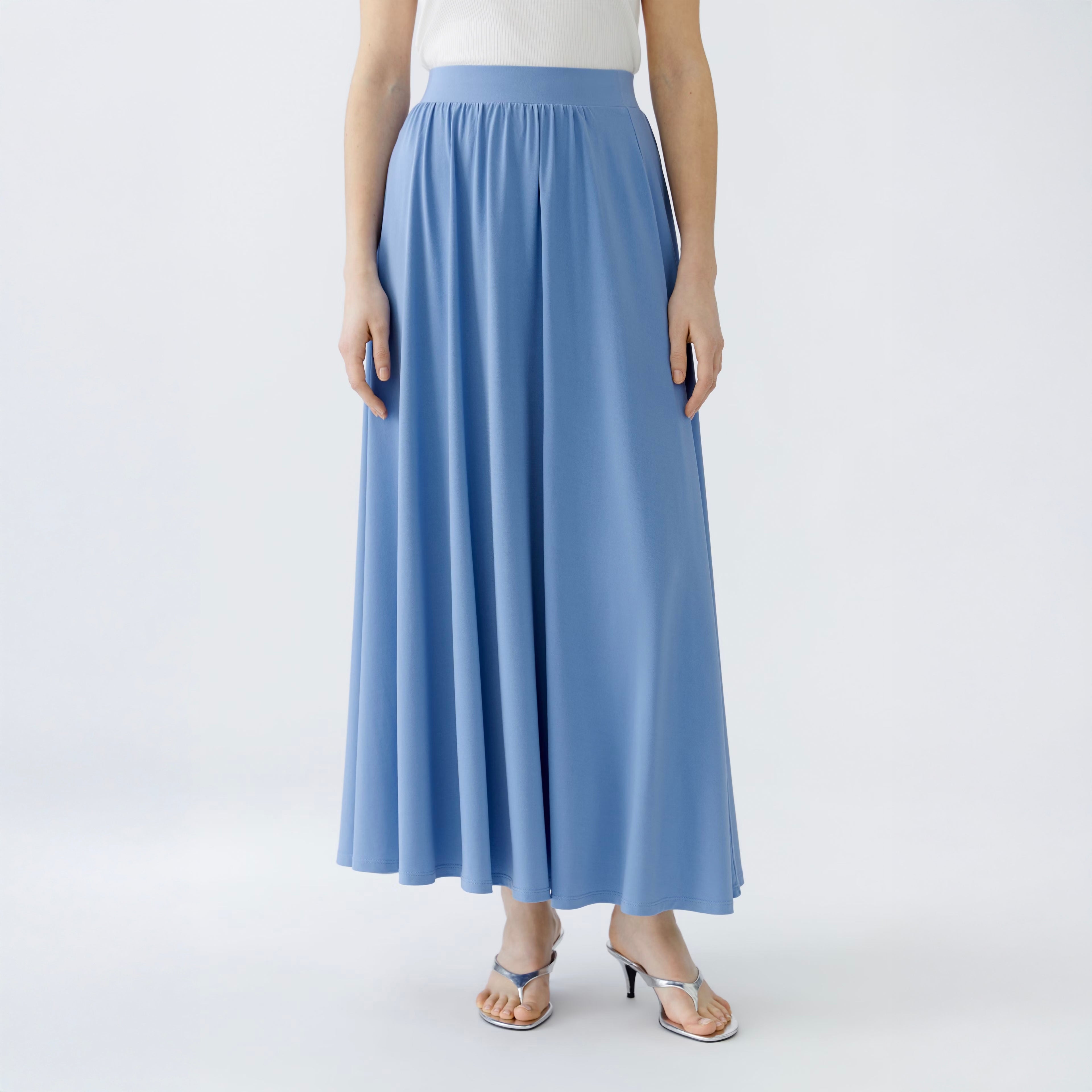 Jersey Maxi Skirt - Ocean Blue