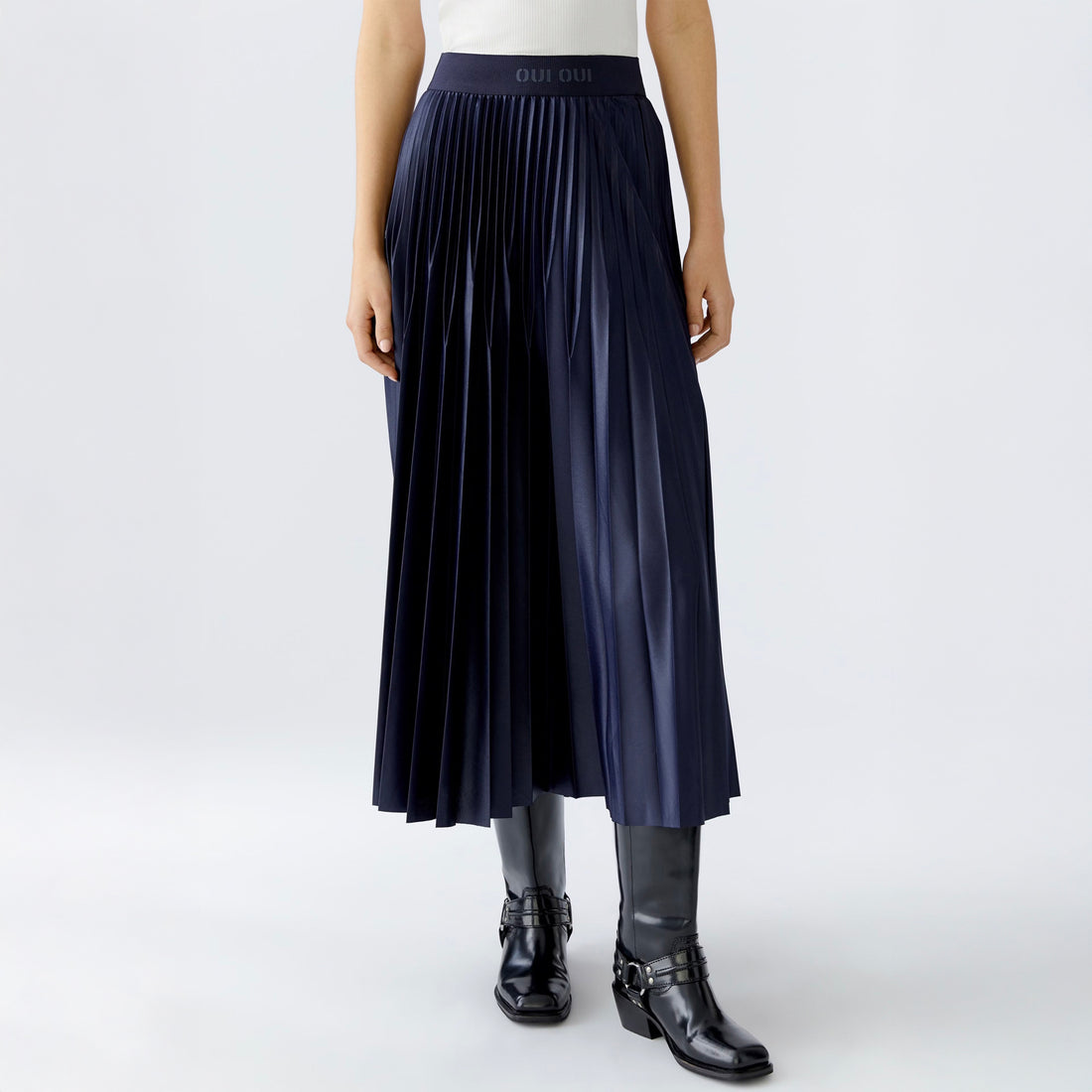 Pleated Skirt - Navy