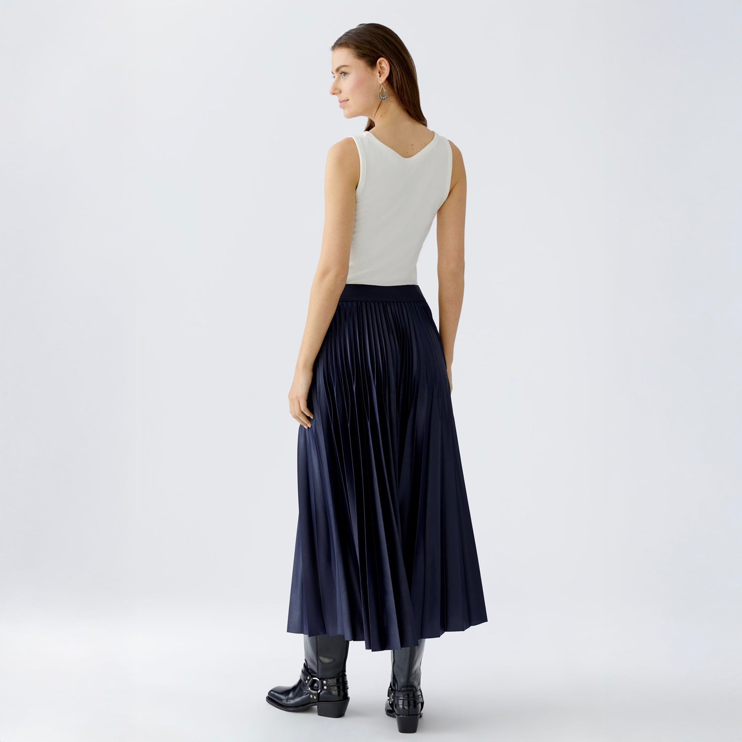 Pleated Skirt - Navy