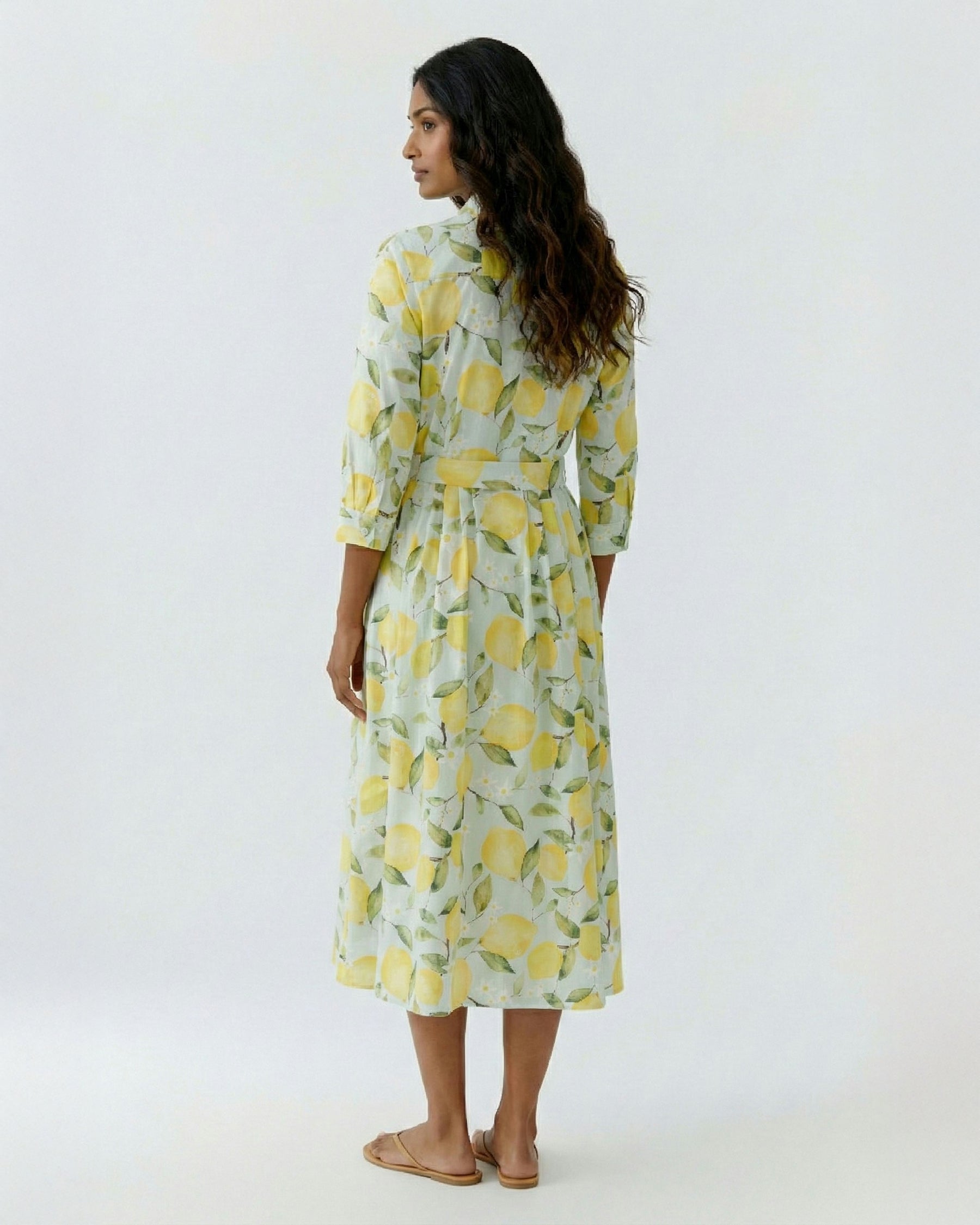 Lemon Shirt Dress - Lemon Khaki