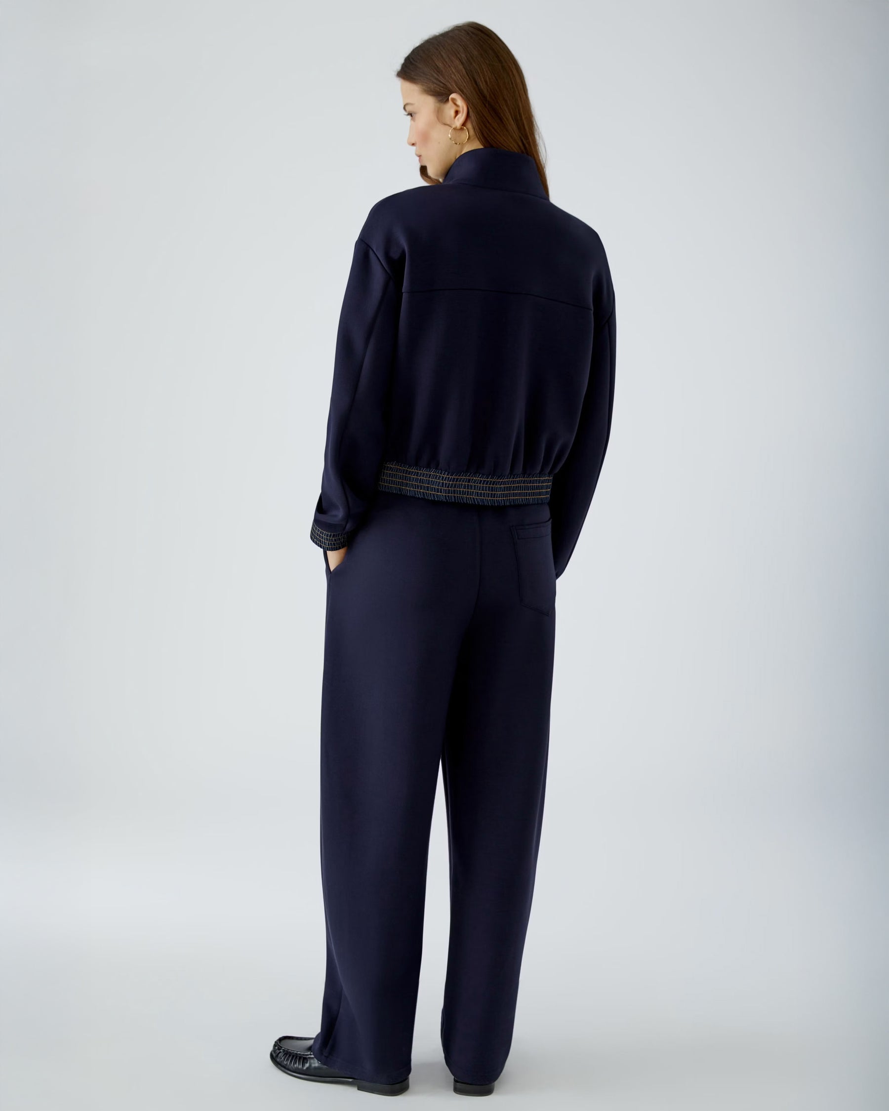 Denim Pocket Zip Jacket - Navy