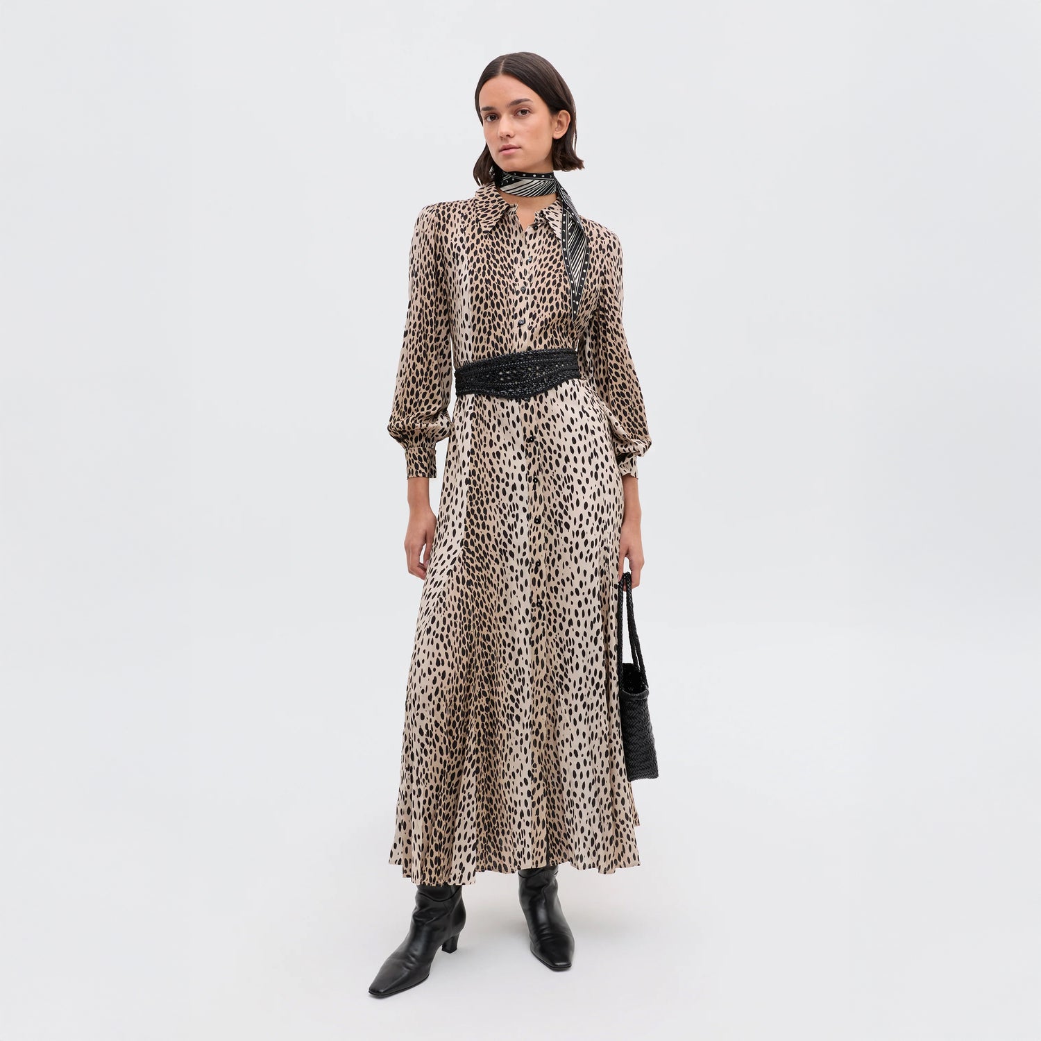Maddison Dress - Antelope Spot Black