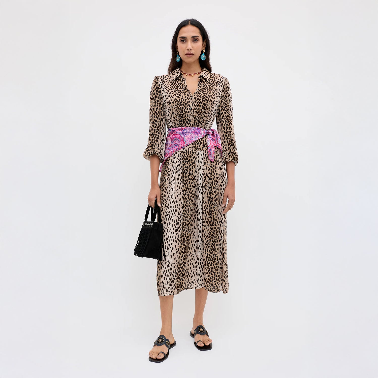 Maddison Dress - Antelope Spot Black