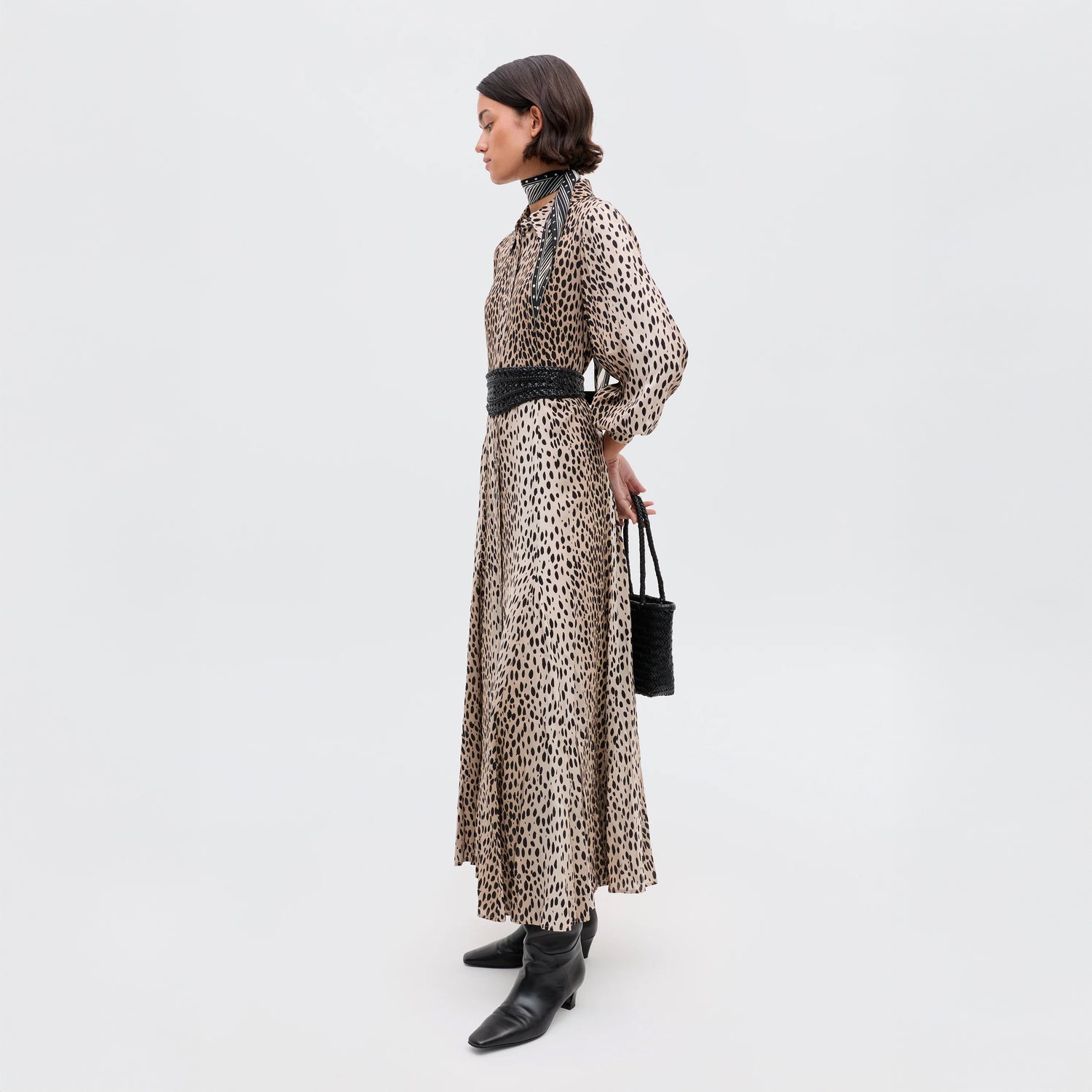Maddison Dress - Antelope Spot Black