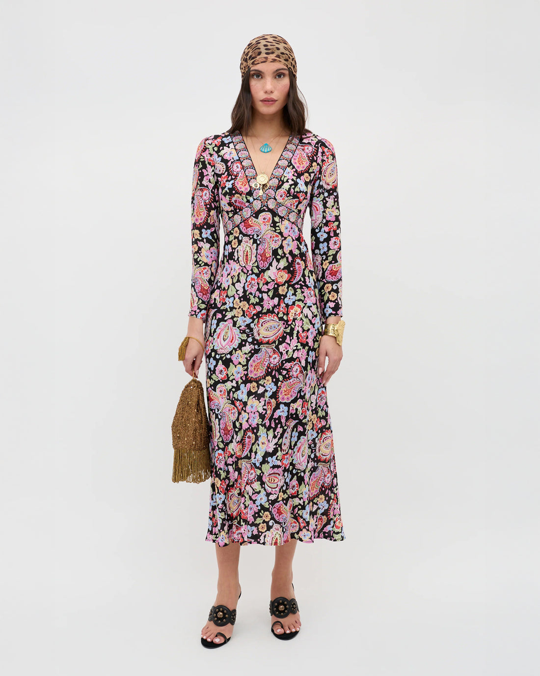 Tania Dress - Cara Floral Black