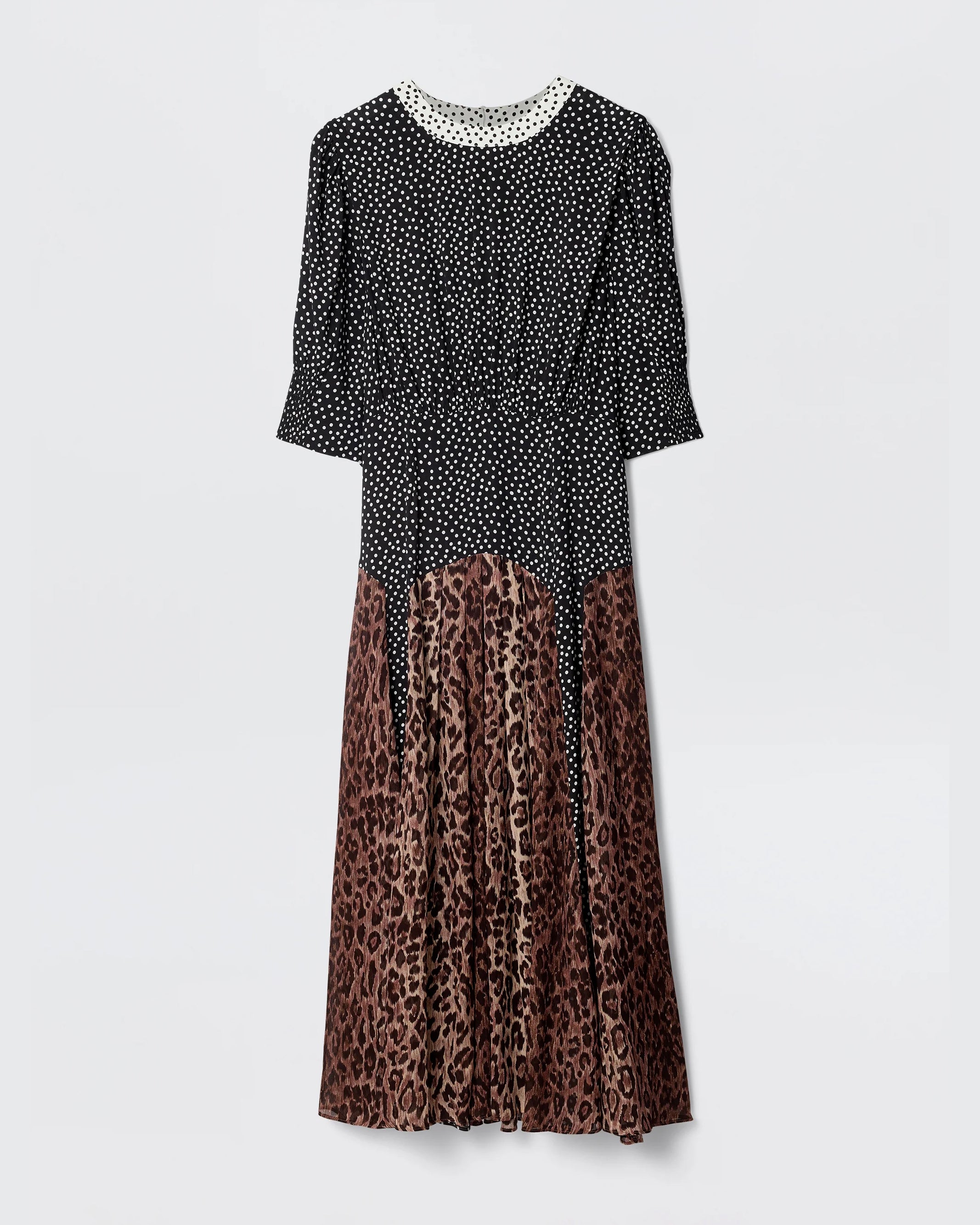 Meg Dress - Leopard Polka Dot