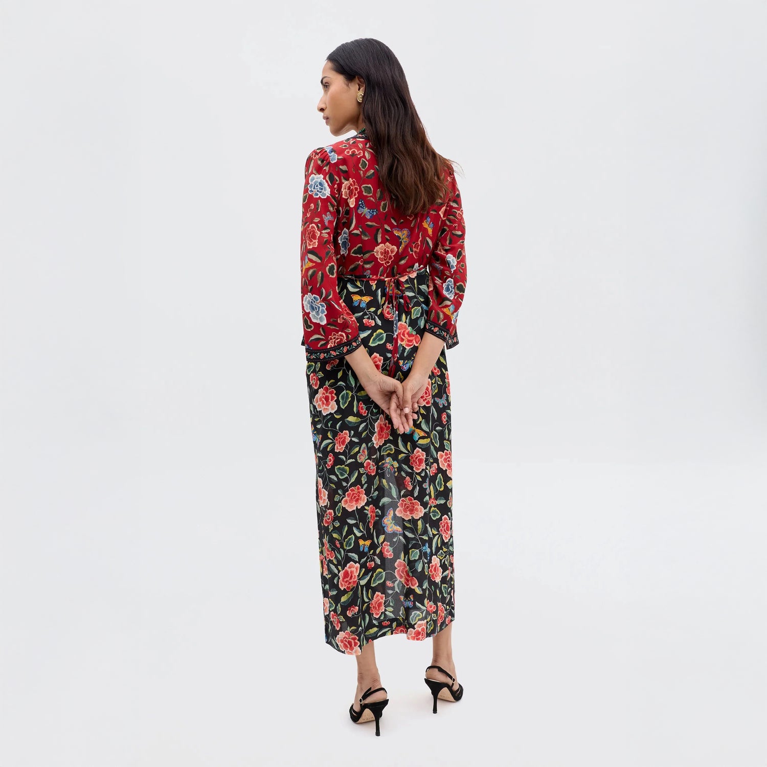 Dahlia Dress - Butterfly Mix Black