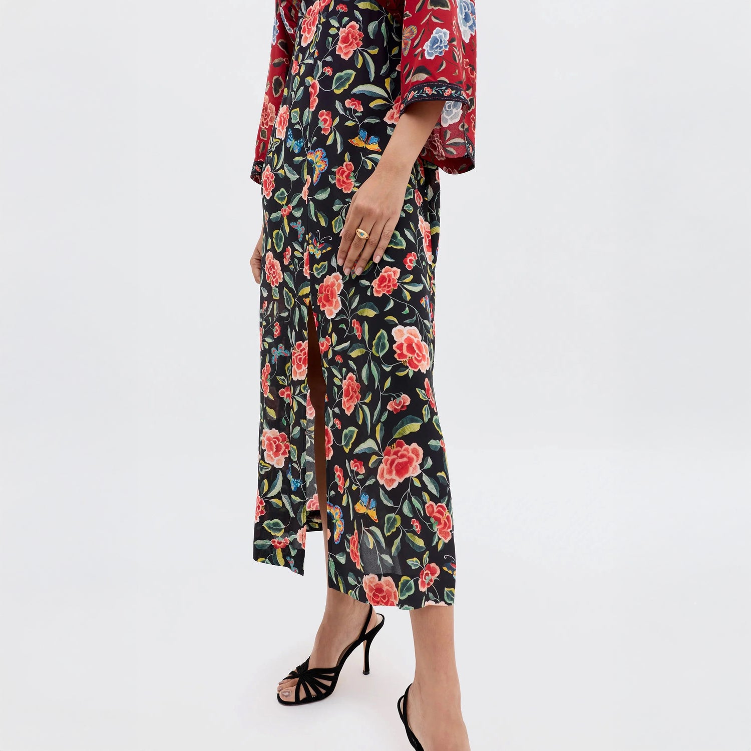 Dahlia Dress - Butterfly Mix Black