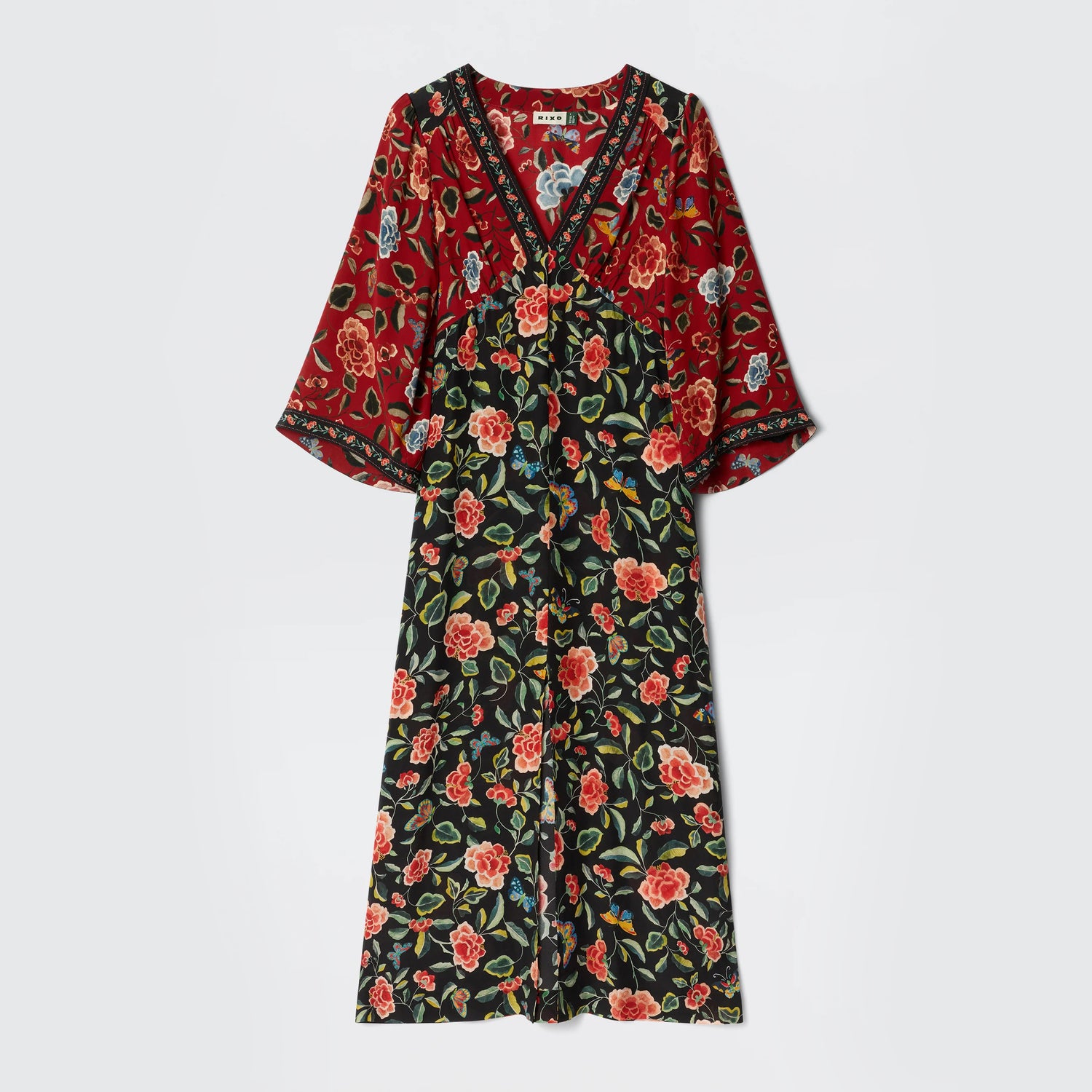 Dahlia Dress - Butterfly Mix Black