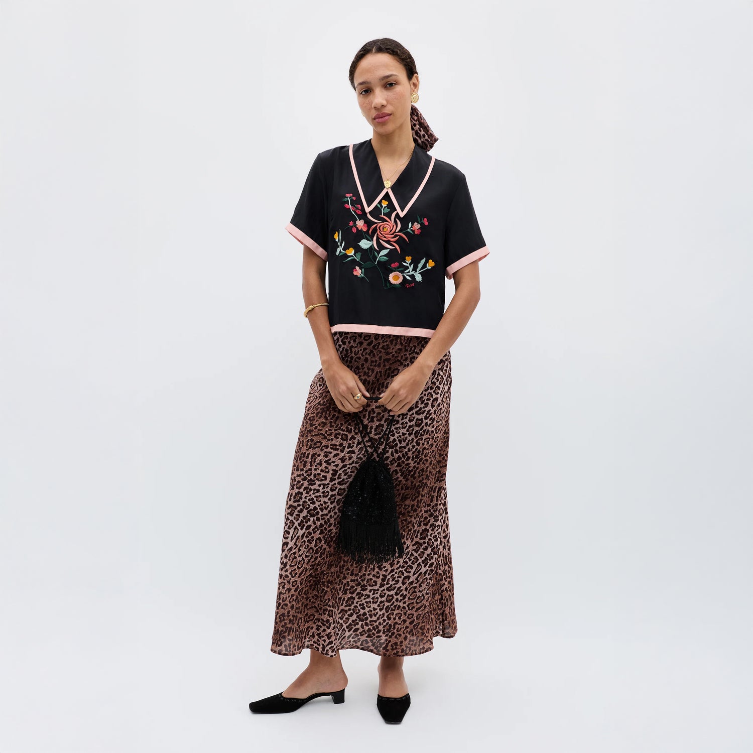 Kelly Skirt - Leopard Brown