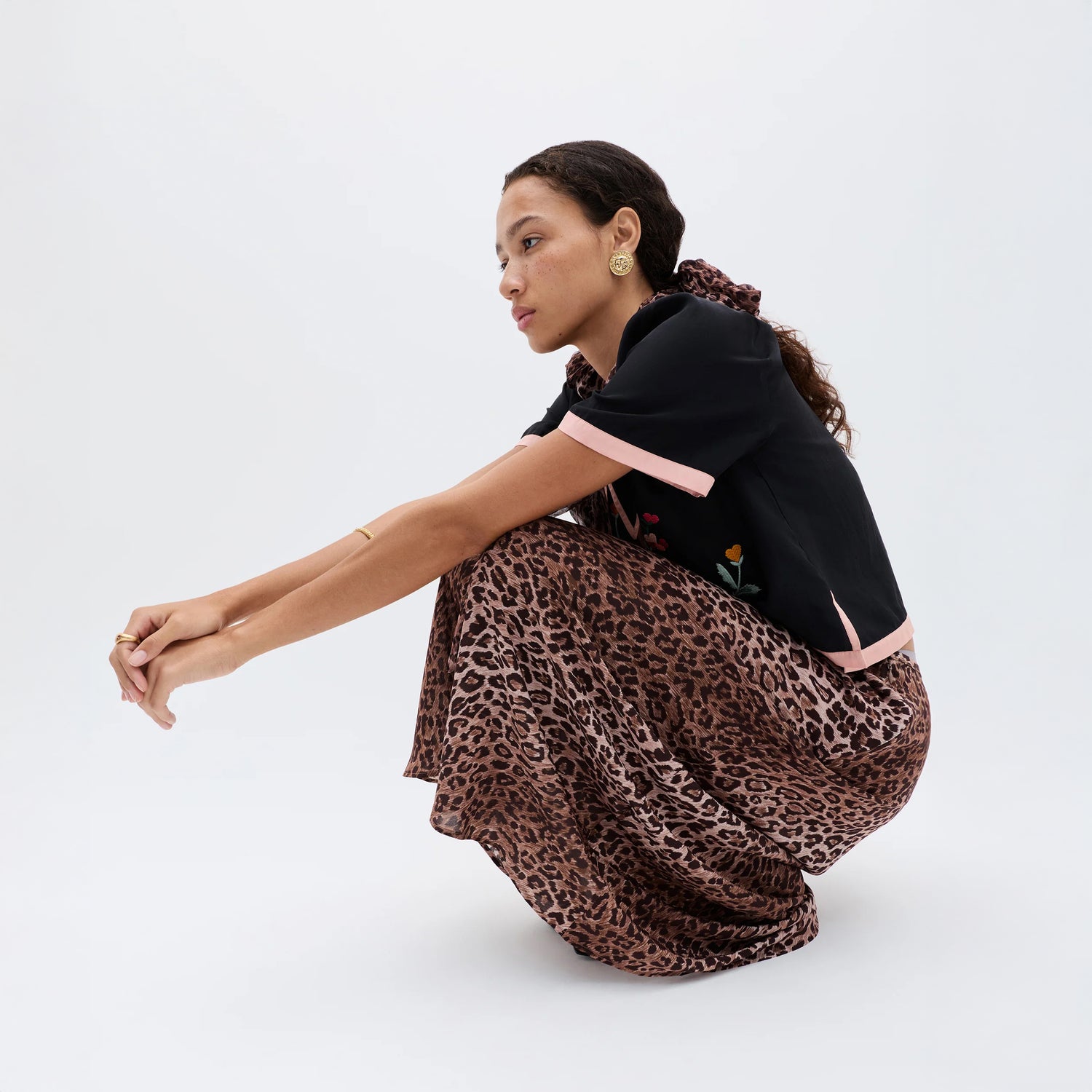 Kelly Skirt - Leopard Brown