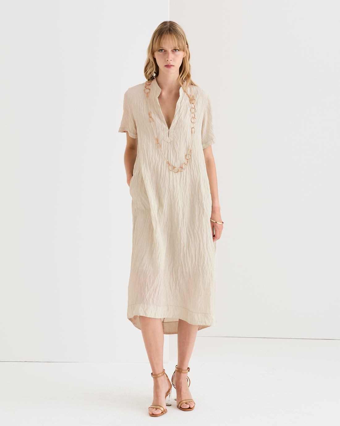 Crinkle Dress - Peyote
