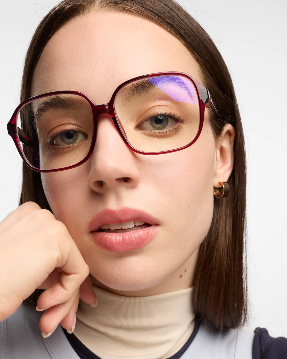 Pascal Glossy Reading Glasses - Cherry Lacquer