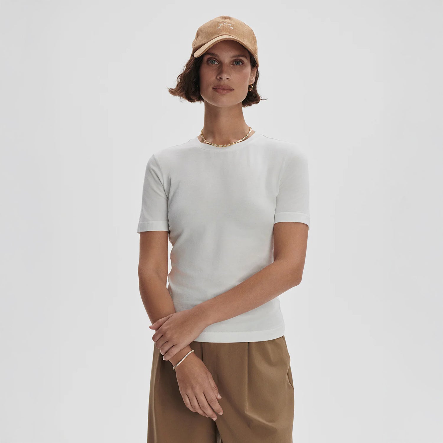 Regina Fitted Tee - White