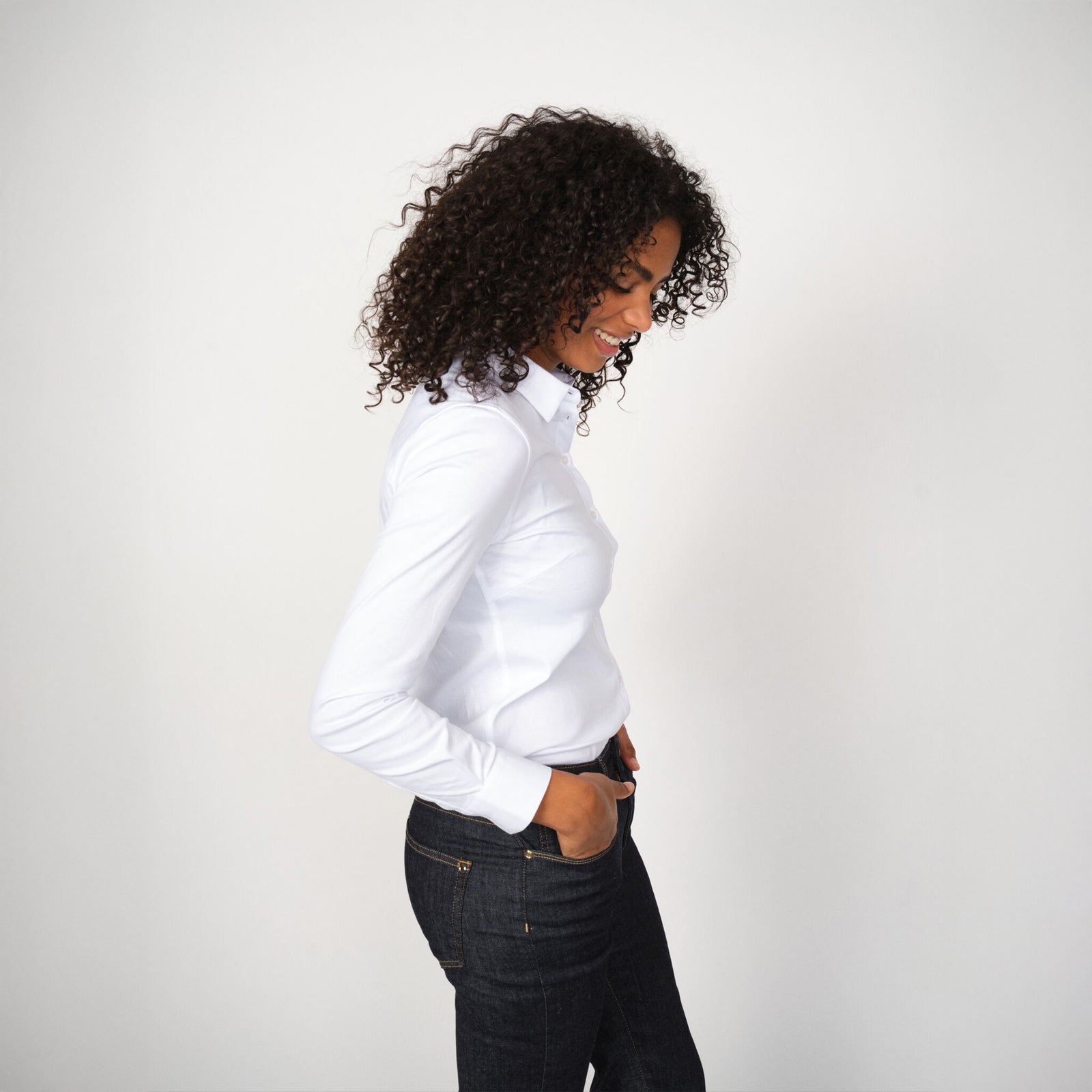 Tina Jersey Shirt - White