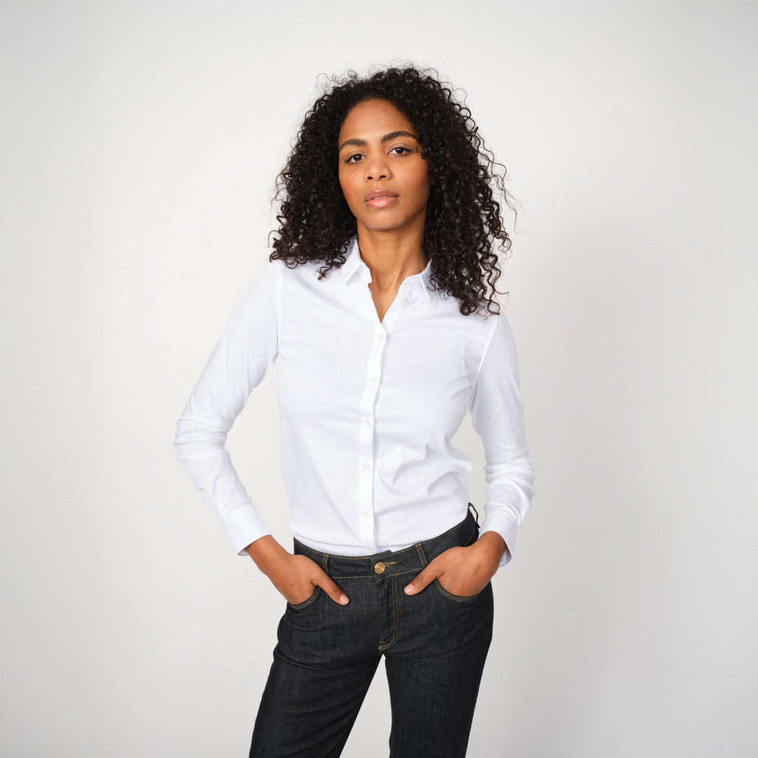 Tina Jersey Shirt - White