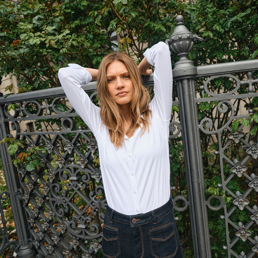 Tina Jersey Shirt - White