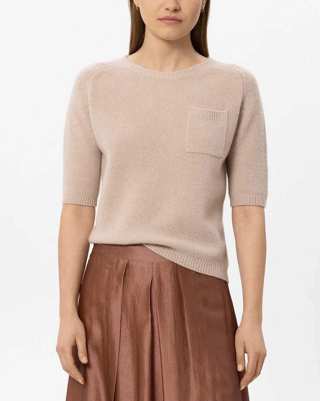 Cashmere Blend Pullover - Cappuccino