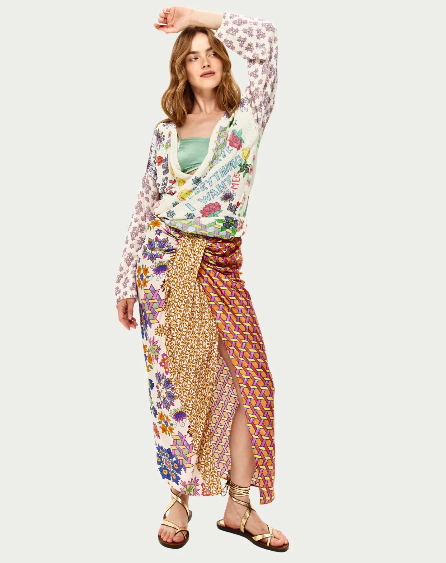 Luna Tie Front Skirt - Markers
