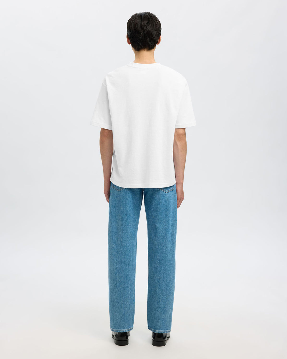 Loose Fit Oscar Short Sleeve O-Neck Tee - Bright White