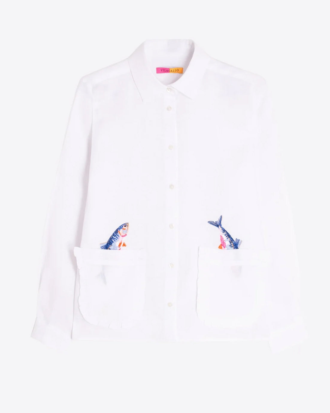 Volantitos Pocket Fish Shirt - White