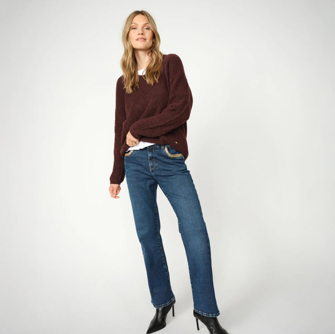 Cecilia Perla Jeans Ankle Length - Dark Blue