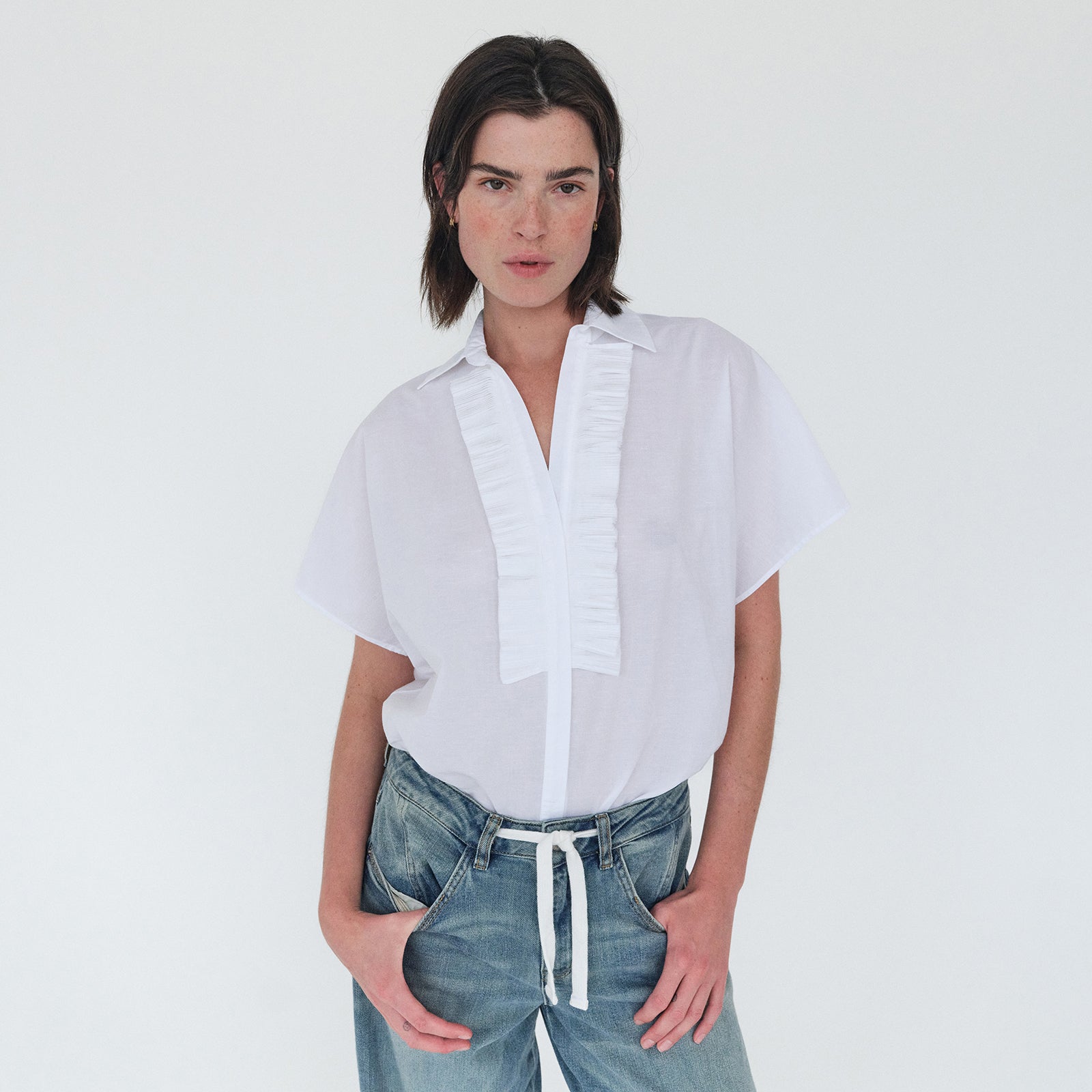 Biana Short Sleeve Shirt - White