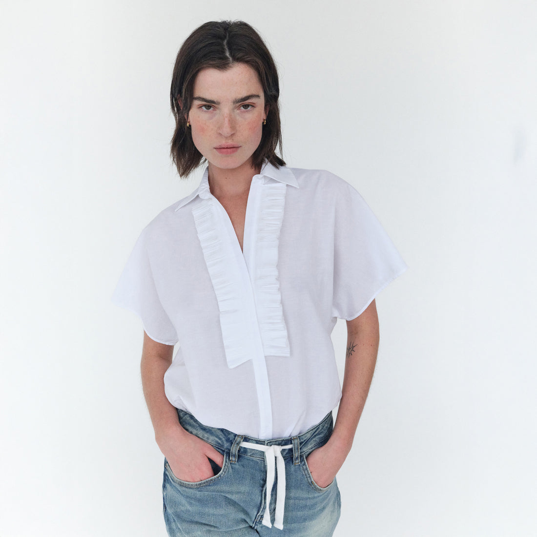 Biana Short Sleeve Shirt - White