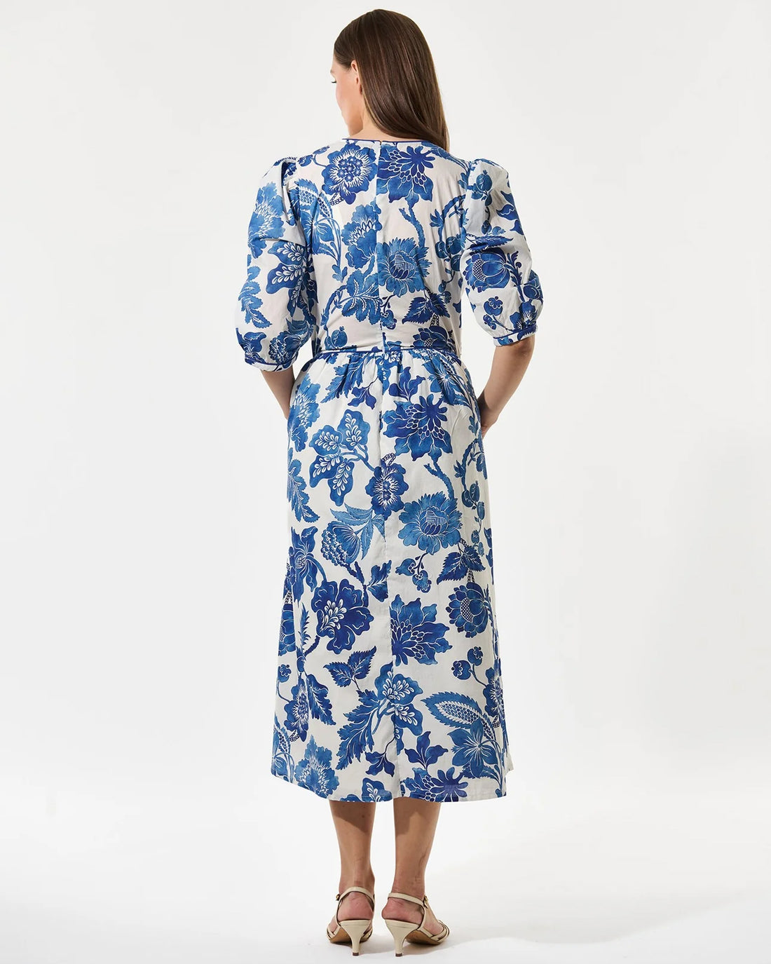 Rosalina Dress With Waistband - Bloom Midnight