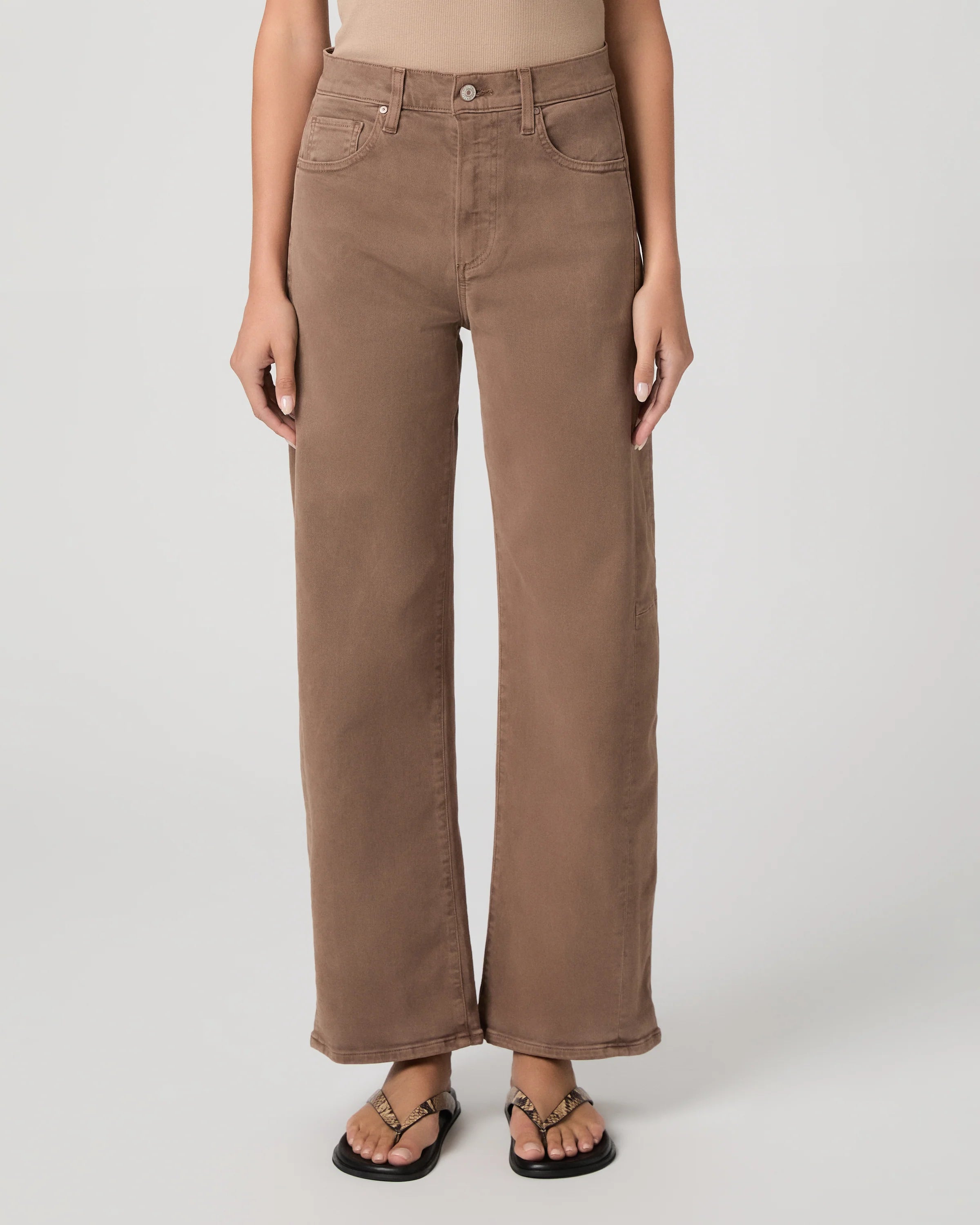 Anessa with Twisted Outseam Panel Raw Hem - Hollyhock