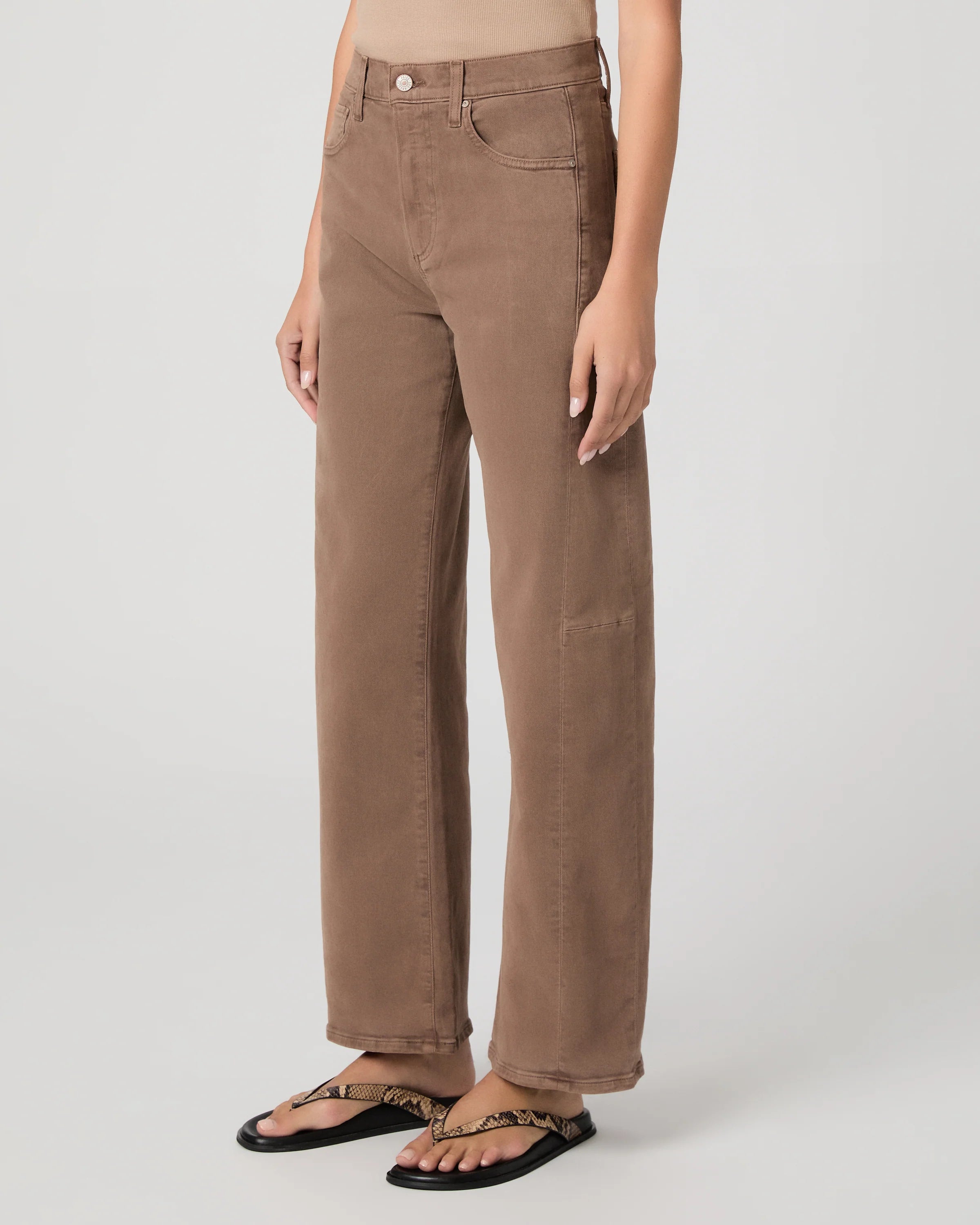 Anessa with Twisted Outseam Panel Raw Hem - Hollyhock