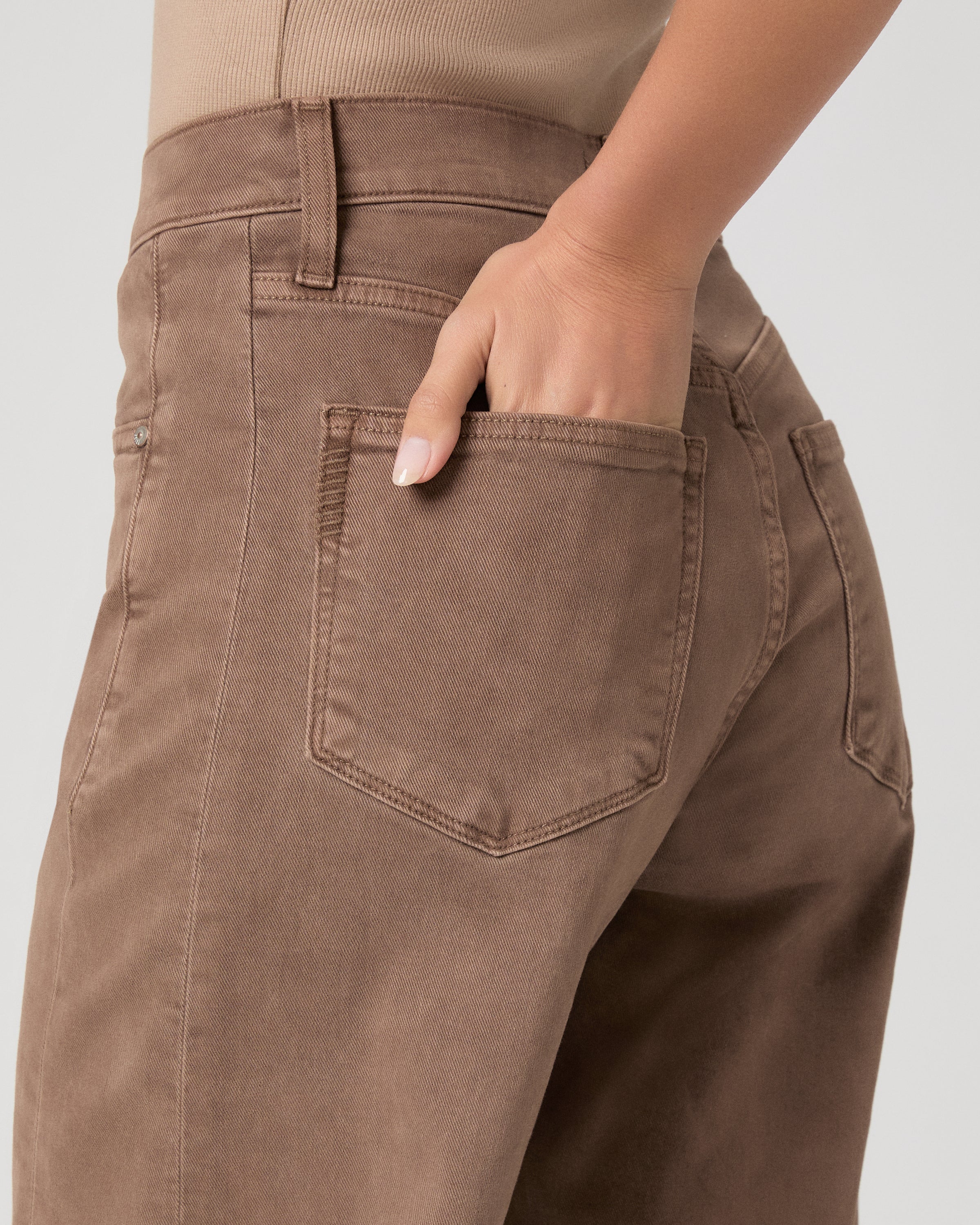 Anessa with Twisted Outseam Panel Raw Hem - Hollyhock