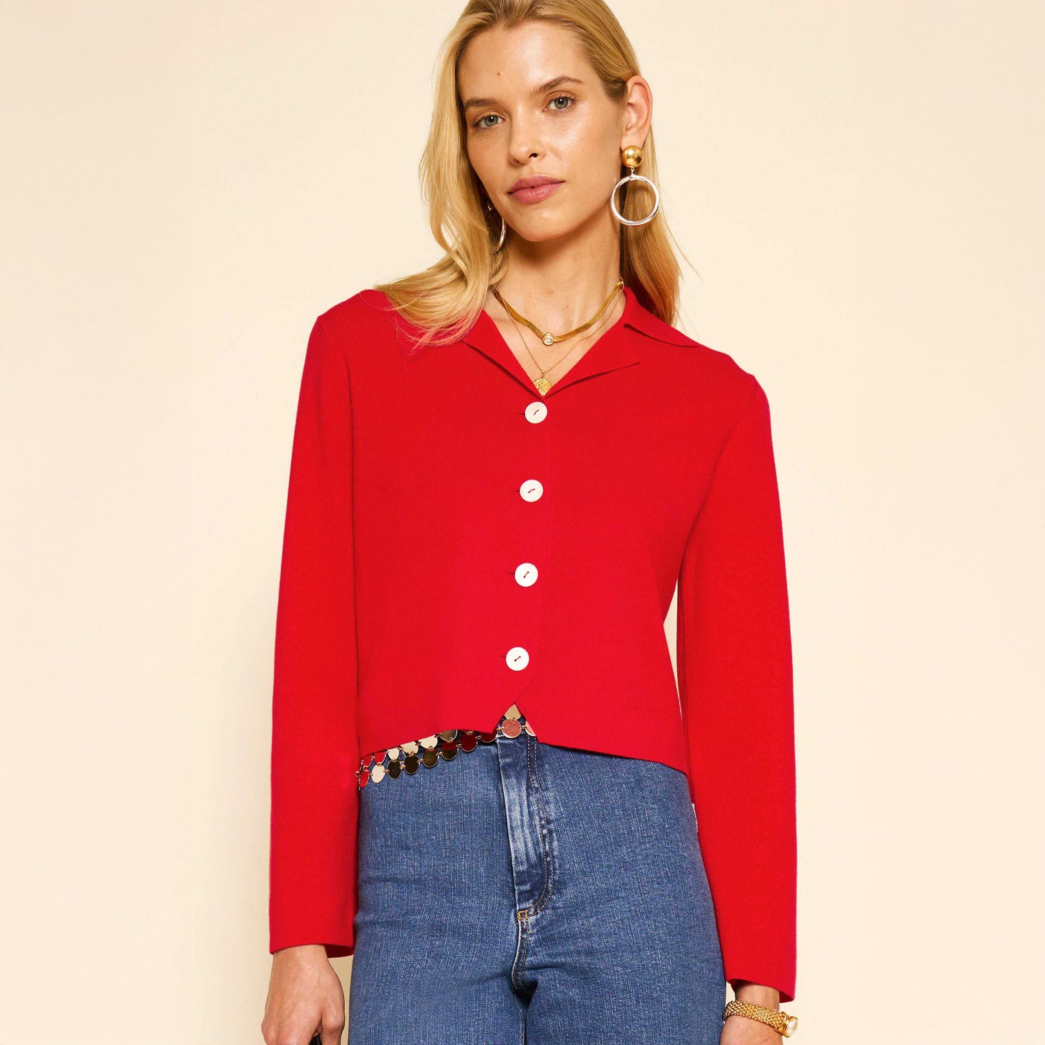 Aara Cardigan - Red
