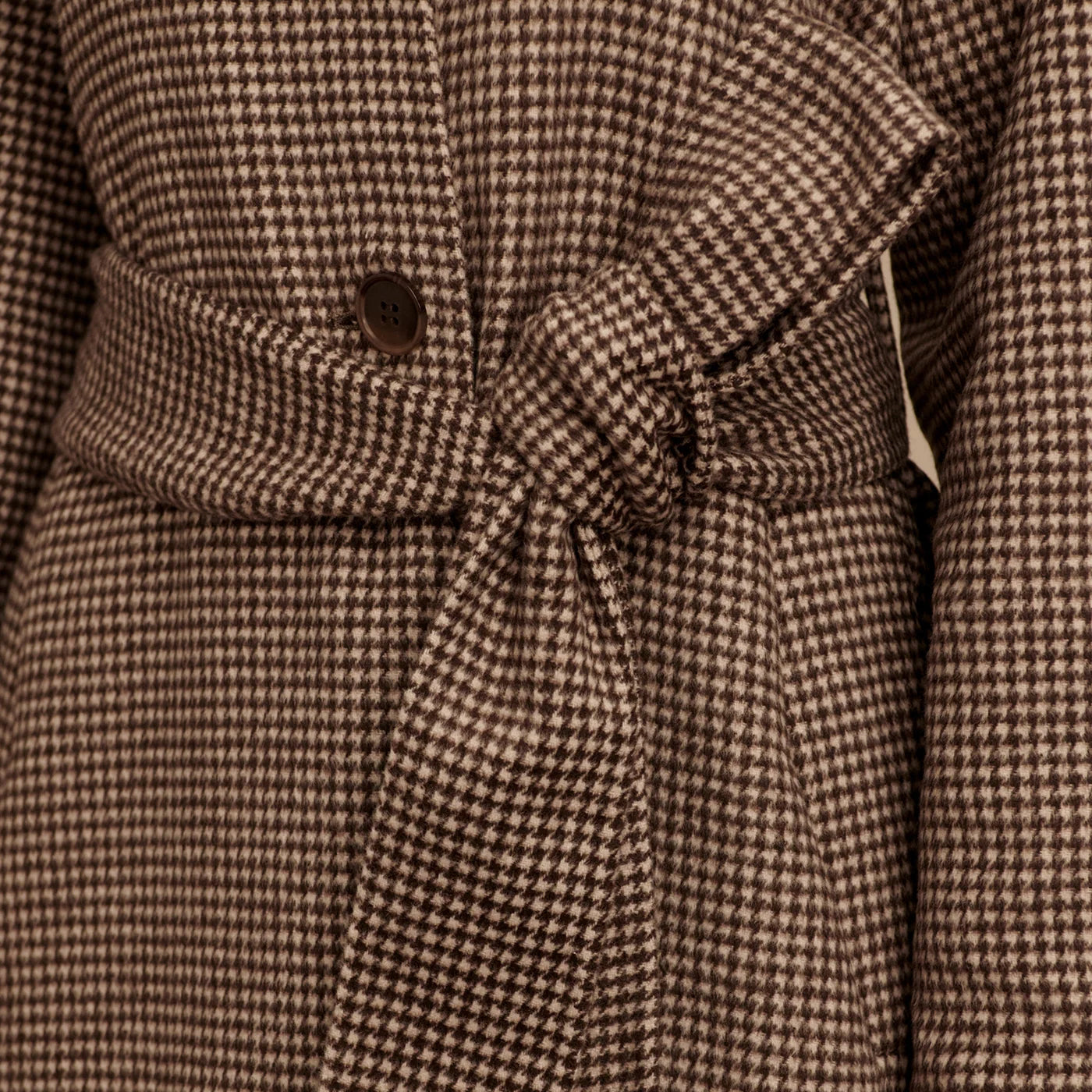 Tomlinson Belted Long Coat - Deep Taupe / Sandshell Micro Puppyt