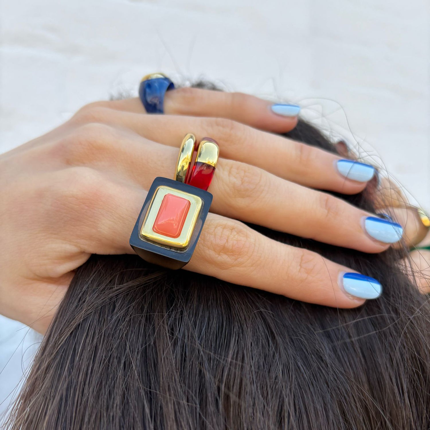 Medium Resin Deep Smoky Ring - Frosty Lobster