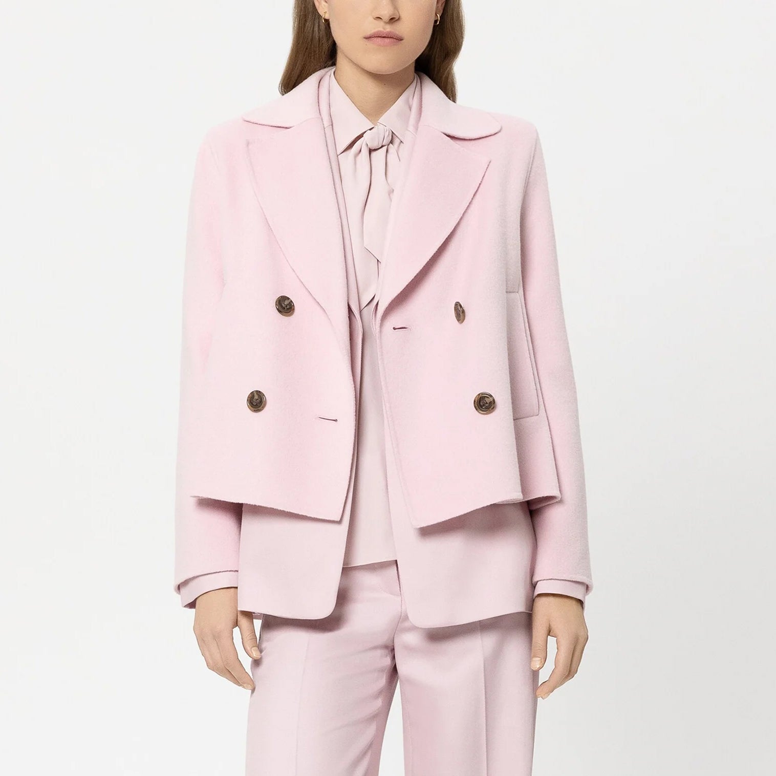 Doubleface Wool/Cashmere Jacket - Creamy Blush