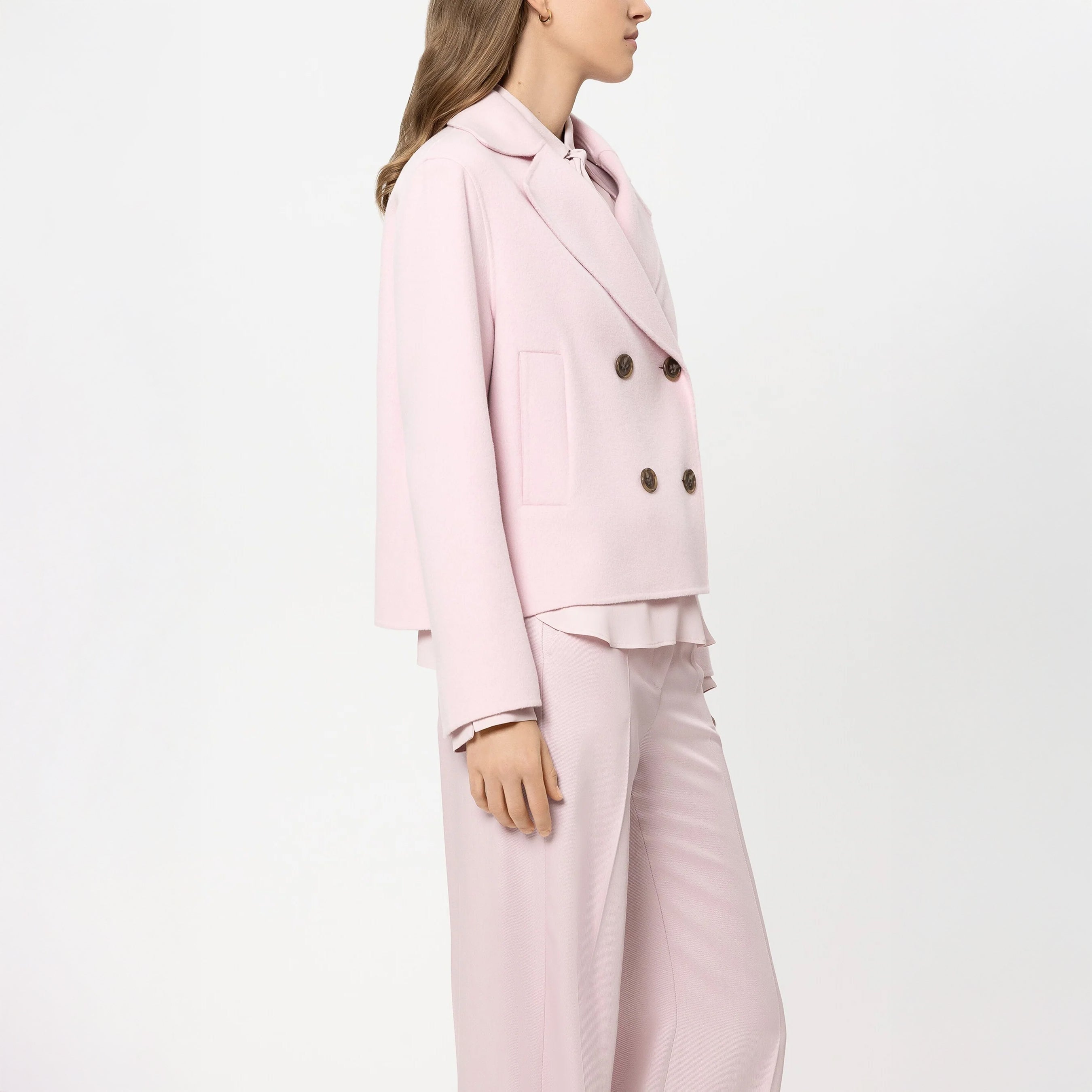 Doubleface Wool/Cashmere Jacket - Creamy Blush
