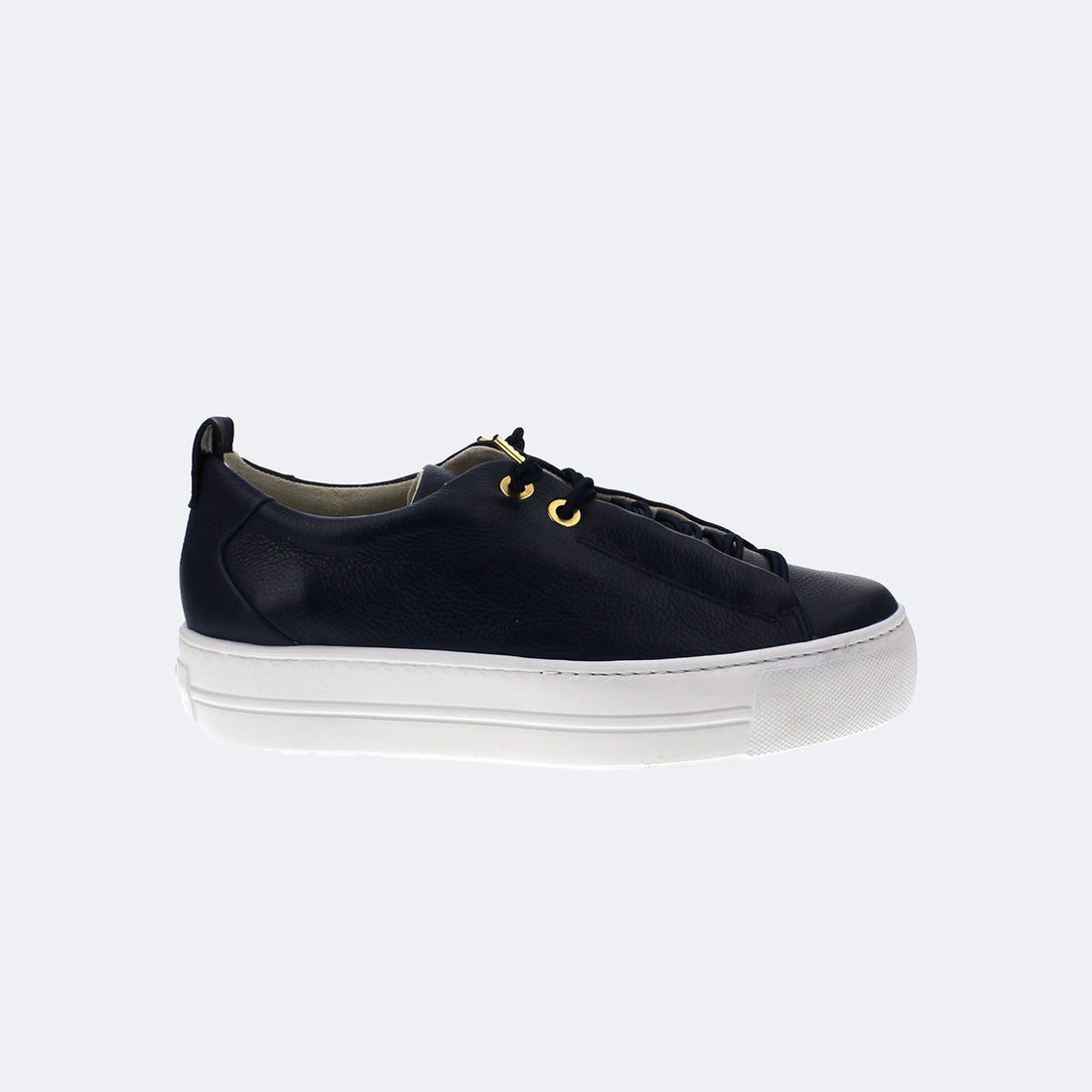 Elastic Lace Trainer - Navy