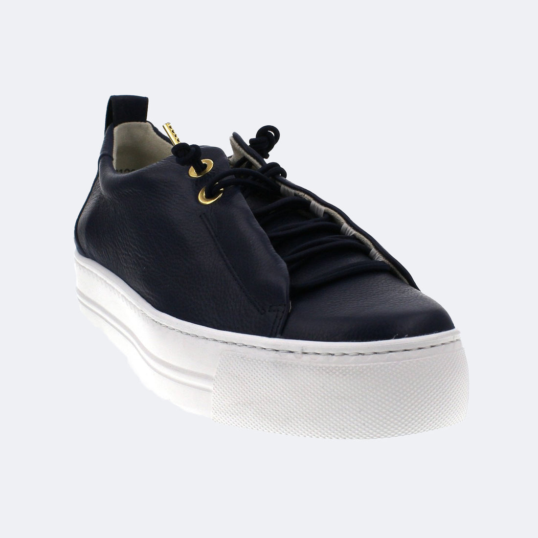 Elastic Lace Trainer - Navy