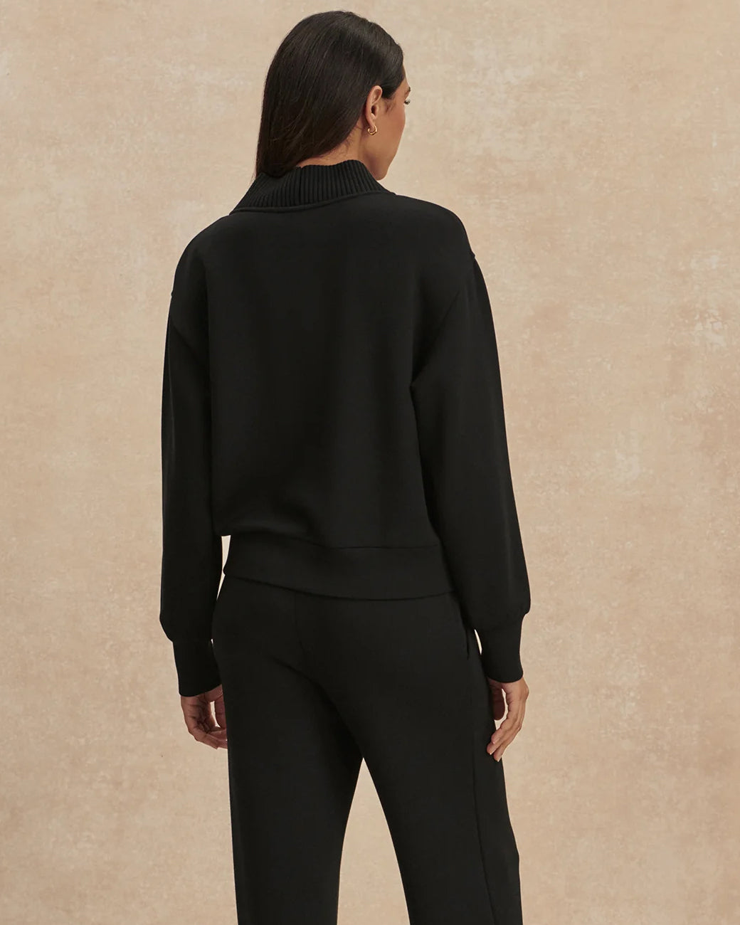 Lucine Button Front Sweat - Black