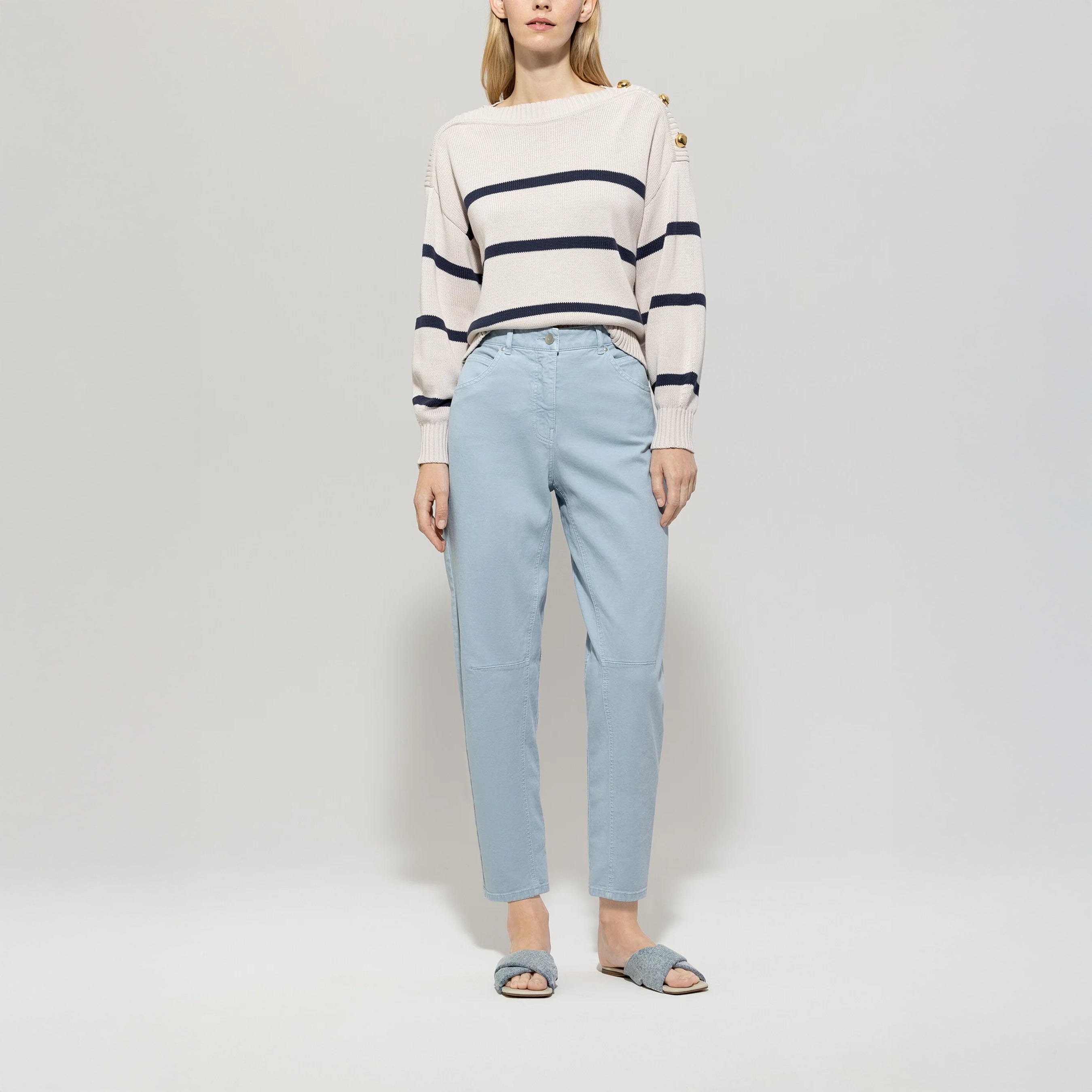 Barrel Leg Jean - Jeans Blue