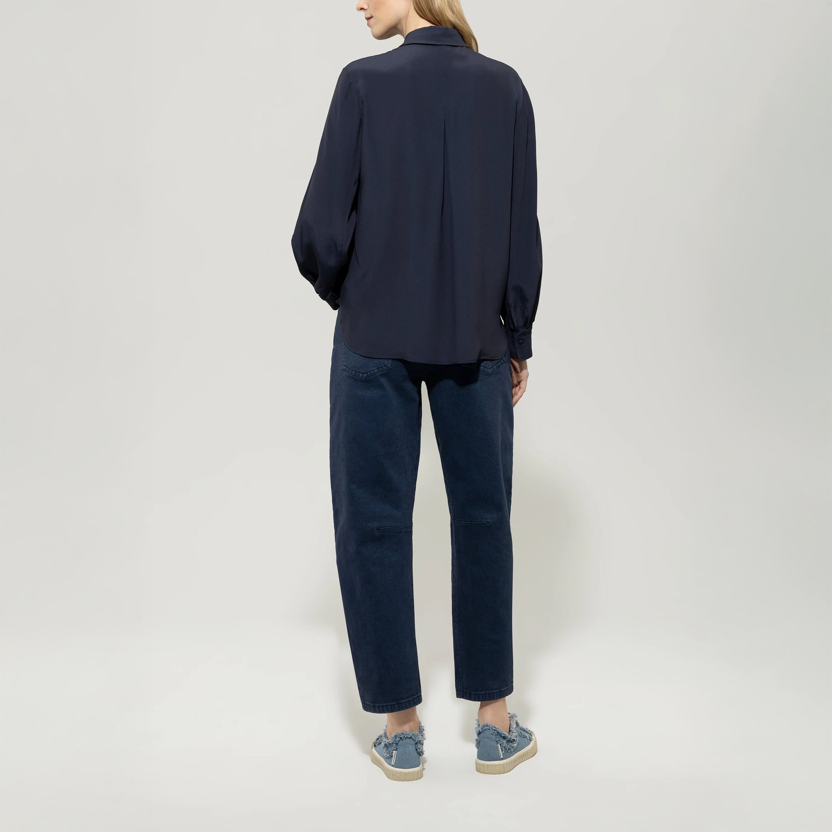 Barrel Leg Jean - Jeans Blue