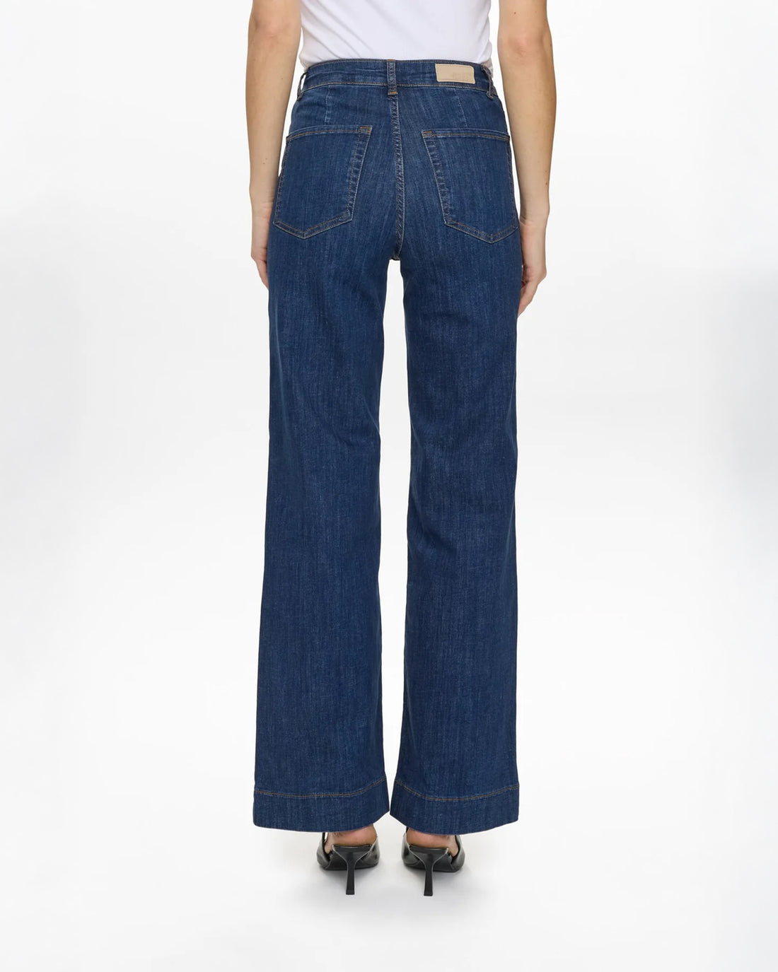 Nuparis Hr Wide Jeans - Dark Blue Denim