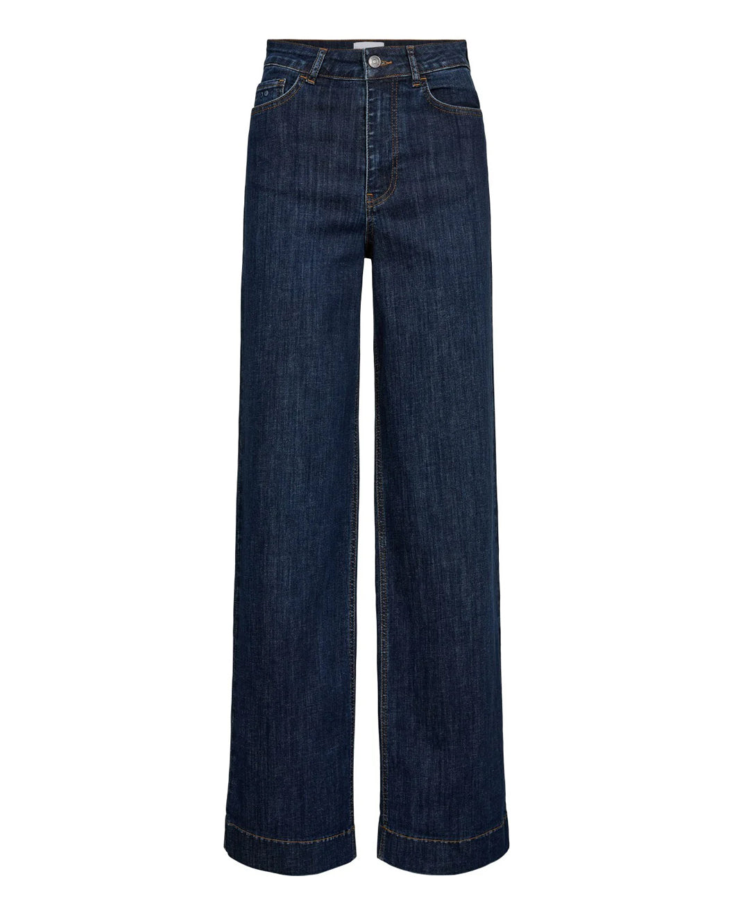 Nuparis Hr Wide Jeans - Dark Blue Denim