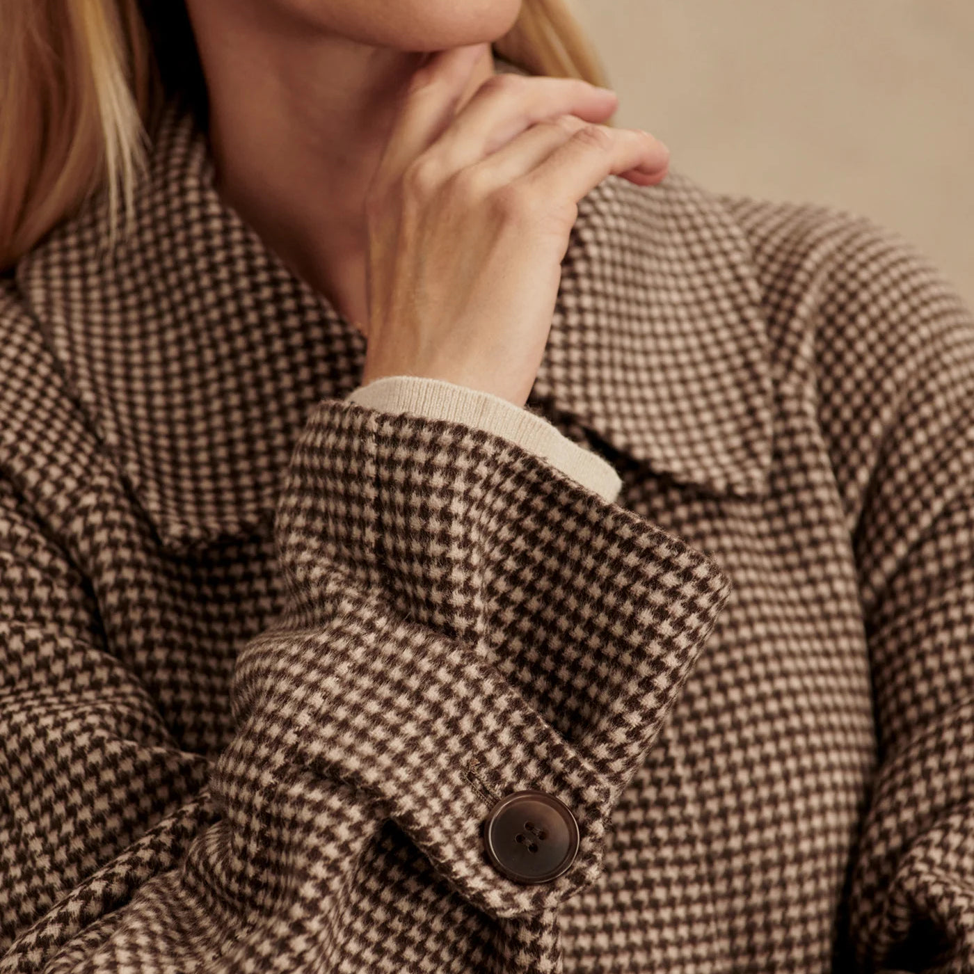 Tomlinson Belted Long Coat - Deep Taupe / Sandshell Micro Puppyt