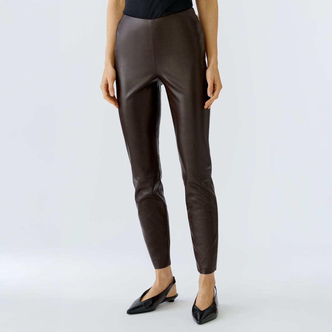 Pleather Legging - Dark Brown