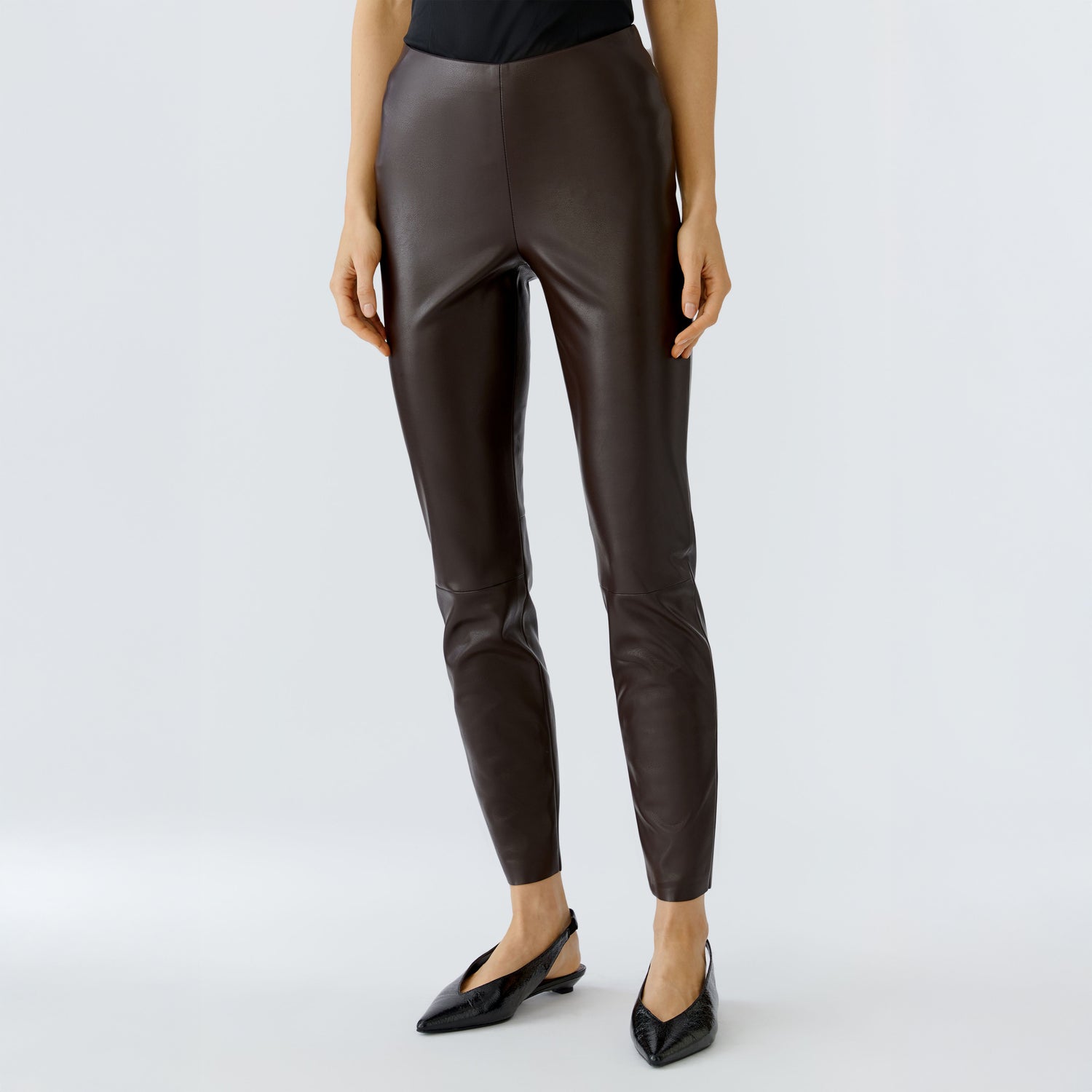 Pleather Legging - Dark Brown