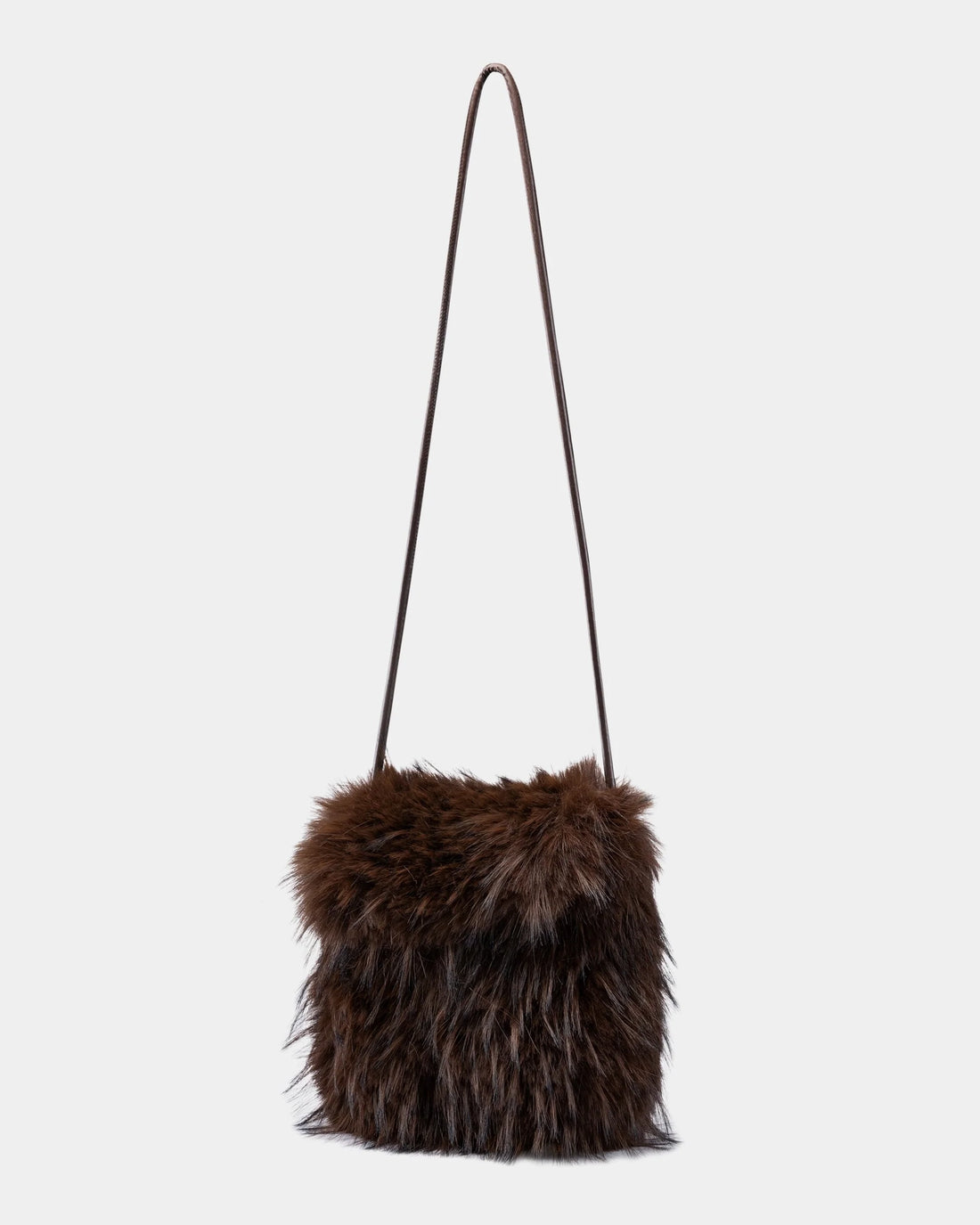 Boho Faux Fur Bag - Marone