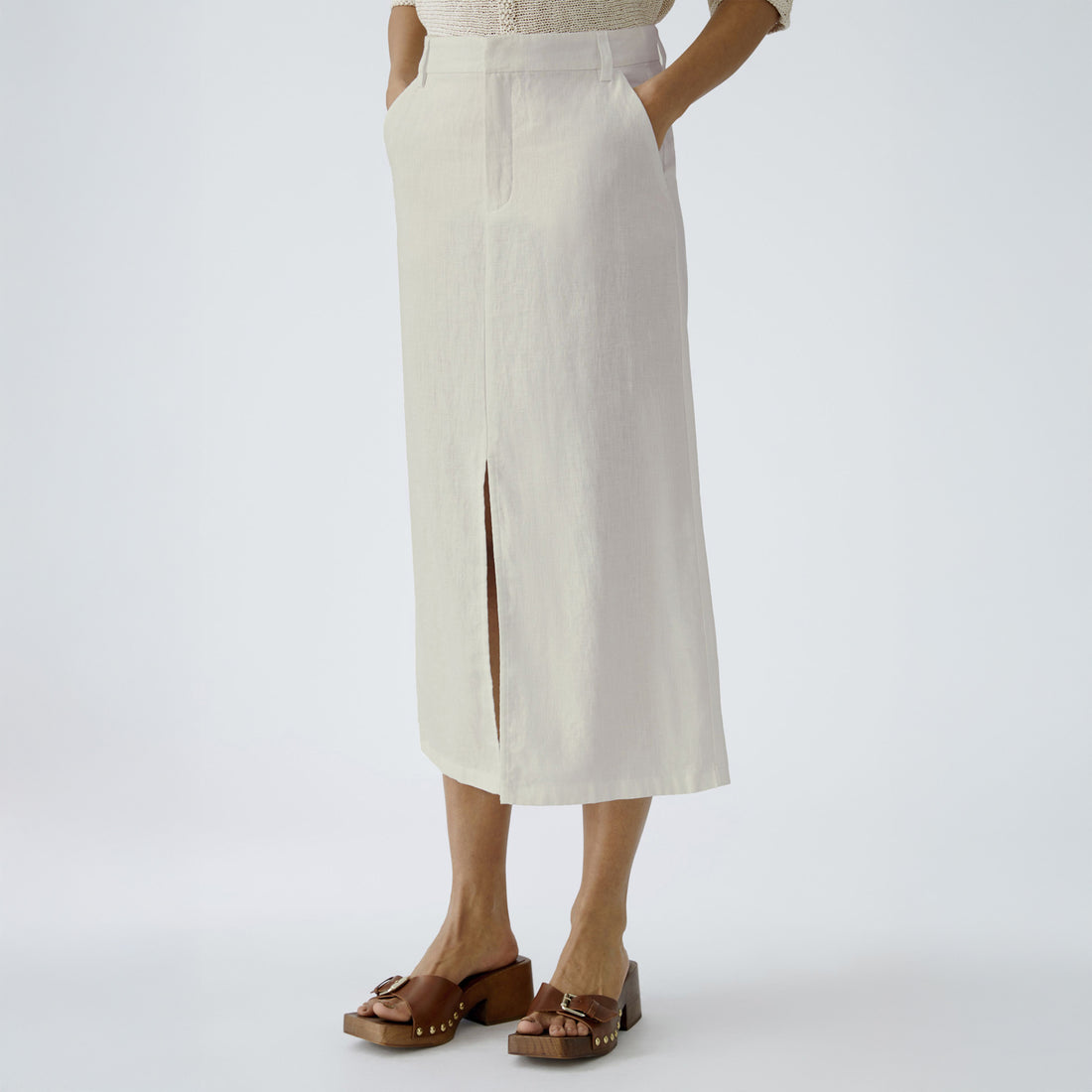 Linen Skirt - Biscuit