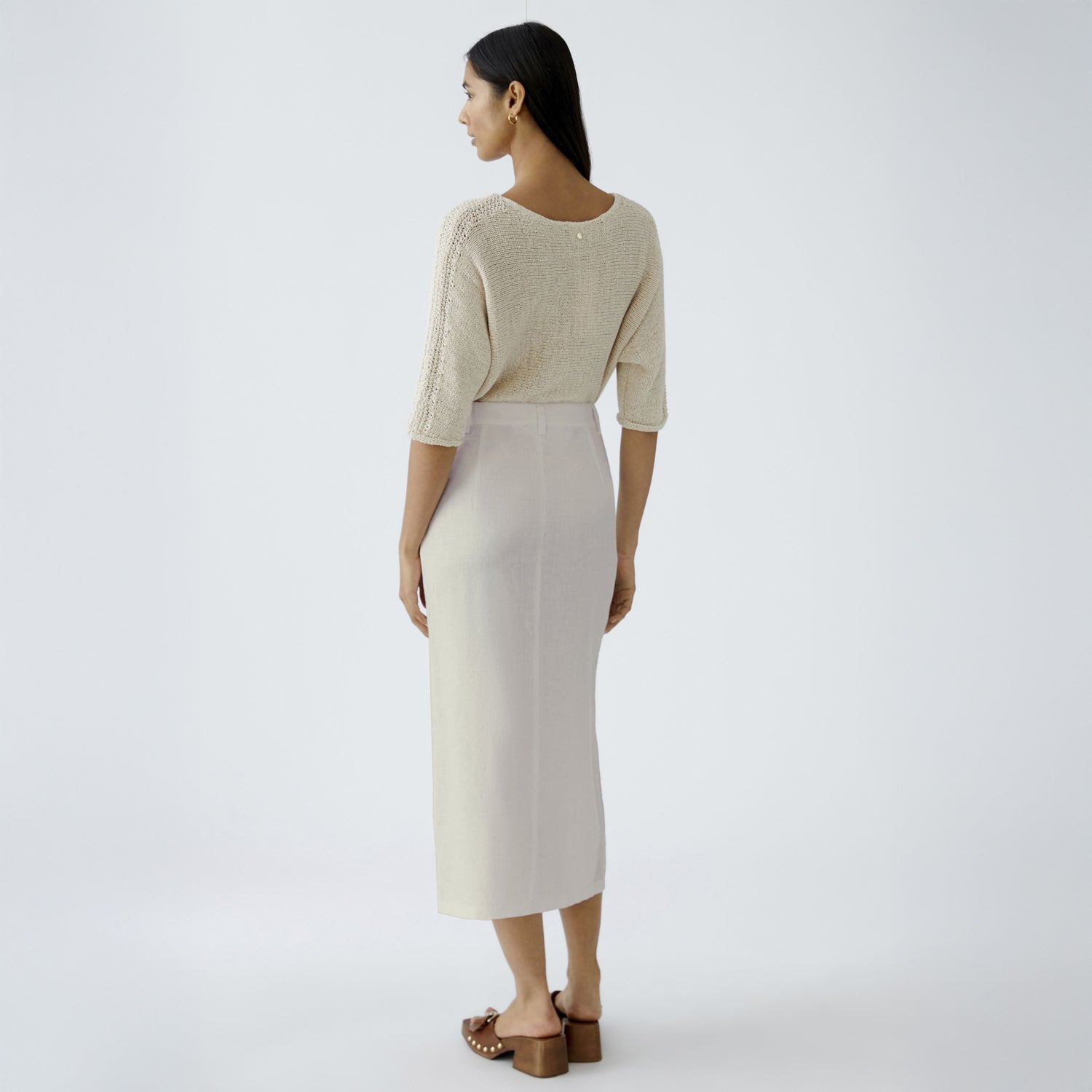 Linen Skirt - Biscuit
